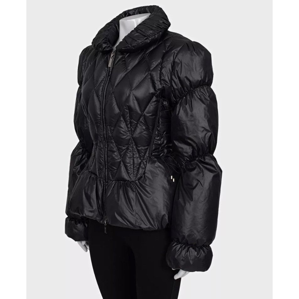 Roberto Cavalli Roberto Cavalli Black Quilted Lace-Up Jacket - IT 44/L Size M / US 6-8 / IT 42-44 - 2 Thumbnail