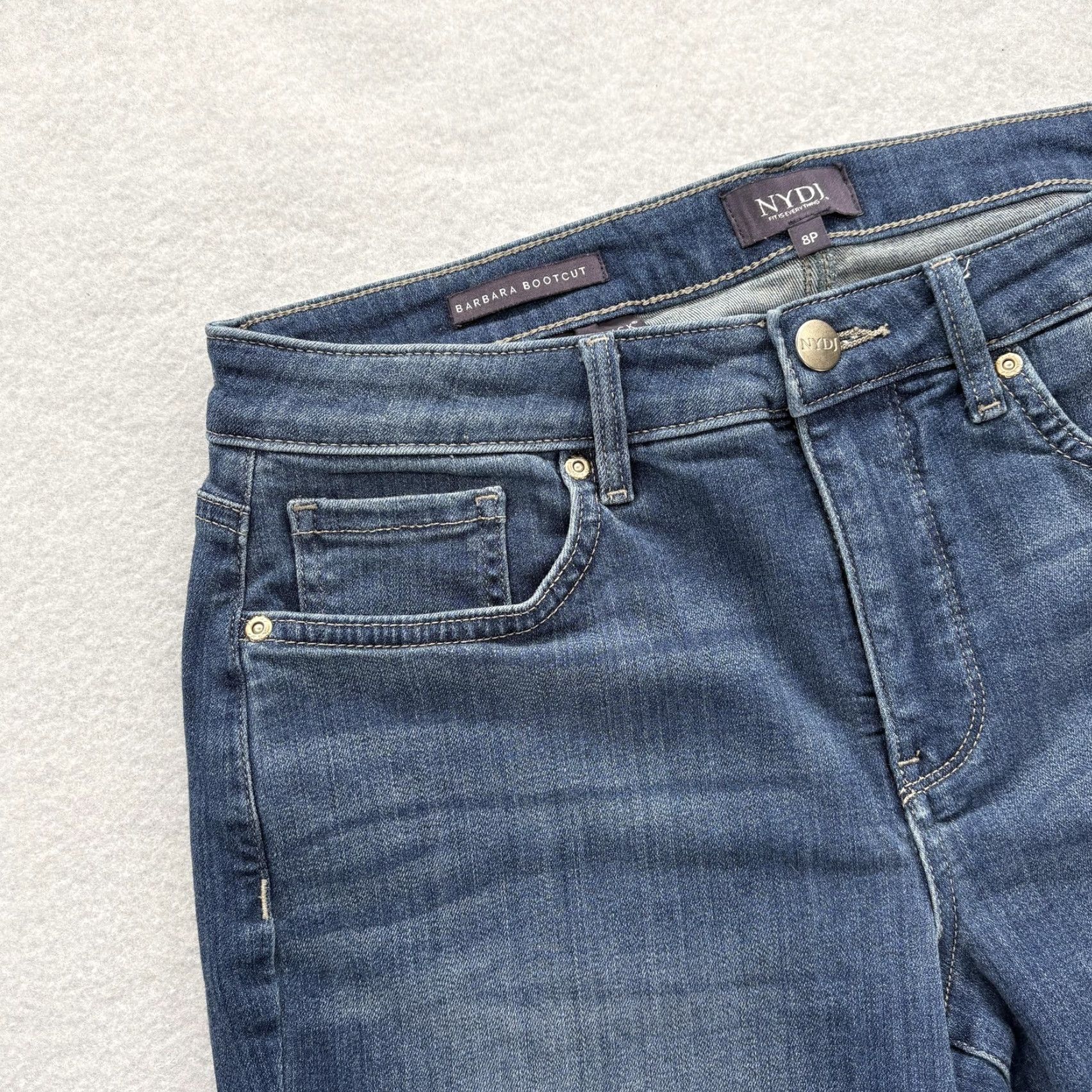 NYDJ NYDJ Jeans Womens 8P Petite Bootcut Mid Rise Blue Denim Pants Size 30" / US 8 / IT 44 - 3 Thumbnail