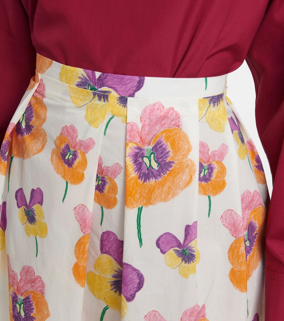 Marni o1y1125 Midi Skirt in Multicolor Size 27" / US 4 / IT 40 - 2 Thumbnail