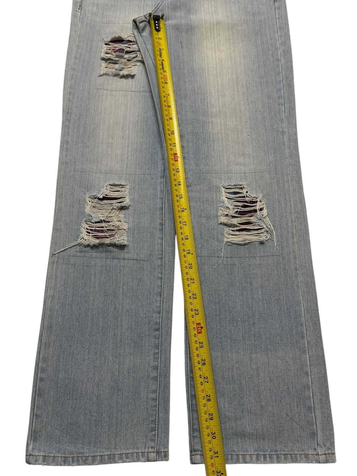 Kapital Vintage Y2K Japanese Brand Mud Wash Distressed Straight Leg Size US 32 / EU 48 - 10 Thumbnail
