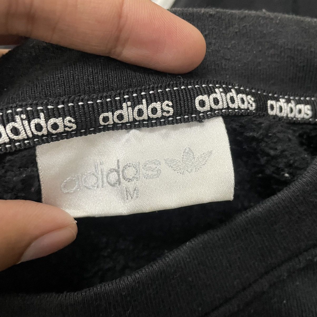 Adidas × Vintage Vintage 1990s Adidas Mirror Print Crewneck Sweatshirt Size US M / EU 48-50 / 2 - 3 Thumbnail