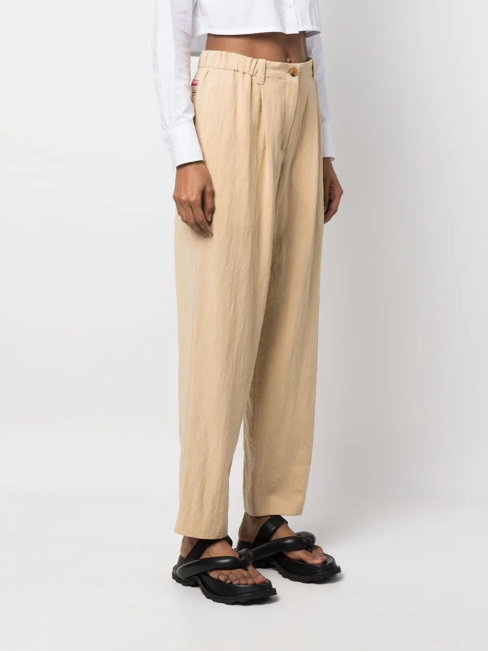Kenzo o1y1025 Casual Pant in Beige Size 24" / US 00 / IT 34 - 2 Thumbnail