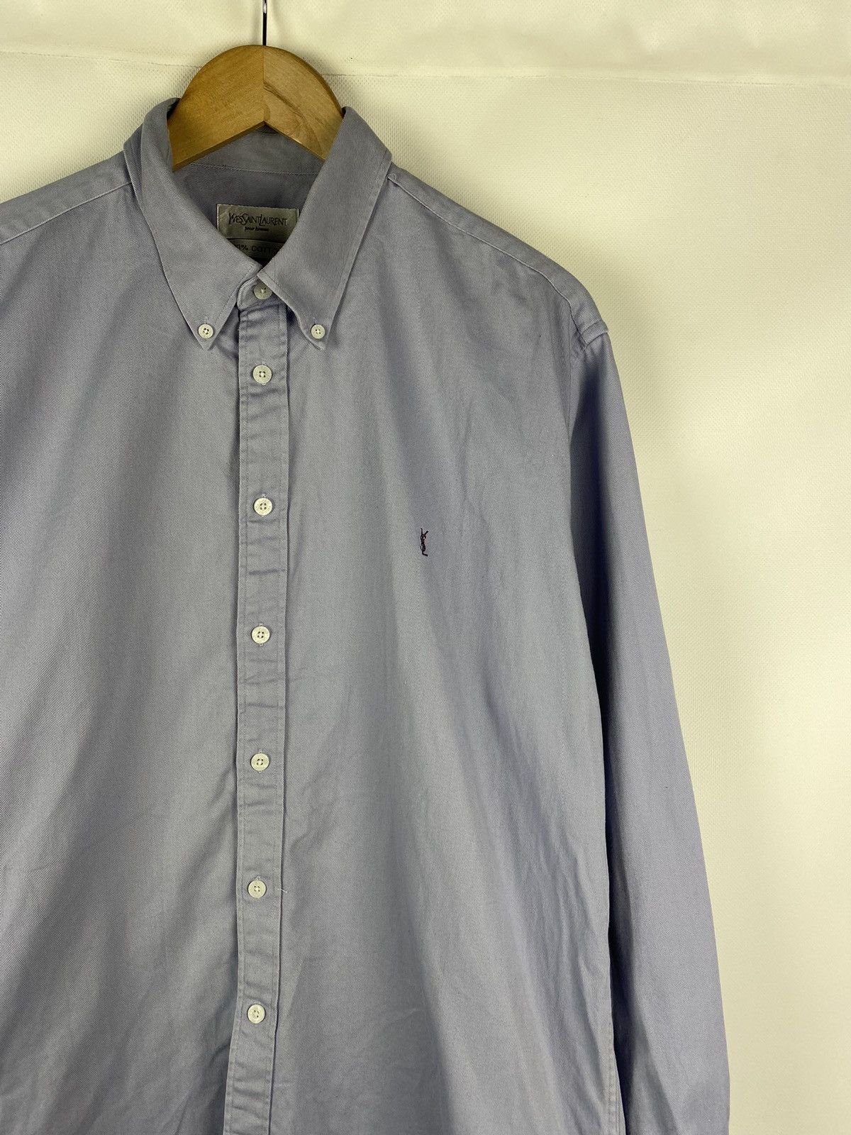 Vintage × Yves Saint Laurent Yves Saint Laurent YSL vintage heavy cotton button up shirt Size US XL / EU 56 / 4 - 5 Thumbnail
