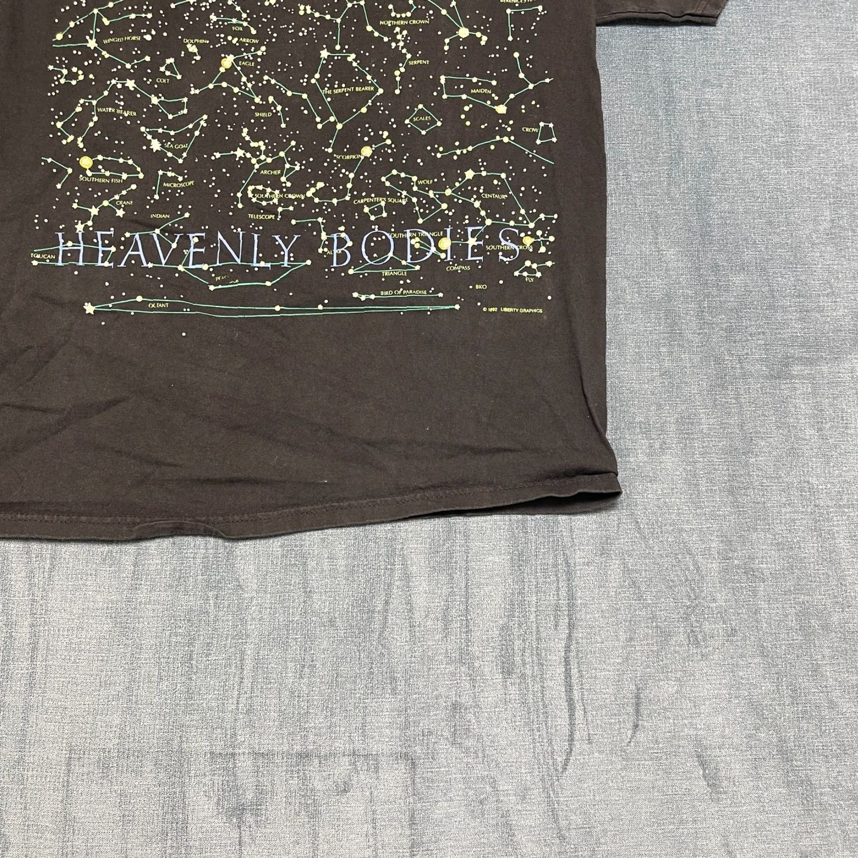 Hanes VINTAGE Hanes T-Shirt Men M Black Heavenly Bodies Double-Sided Star Map Size US M / EU 48-50 / 2 - 2 Thumbnail