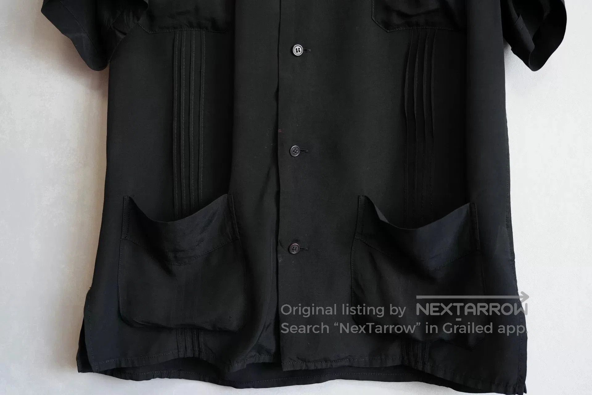 Yohji Yamamoto Yohji Yamamoto Silk Blend Short Sleeve Shirt. Size US L / EU 52-54 / 3 - 3 Thumbnail