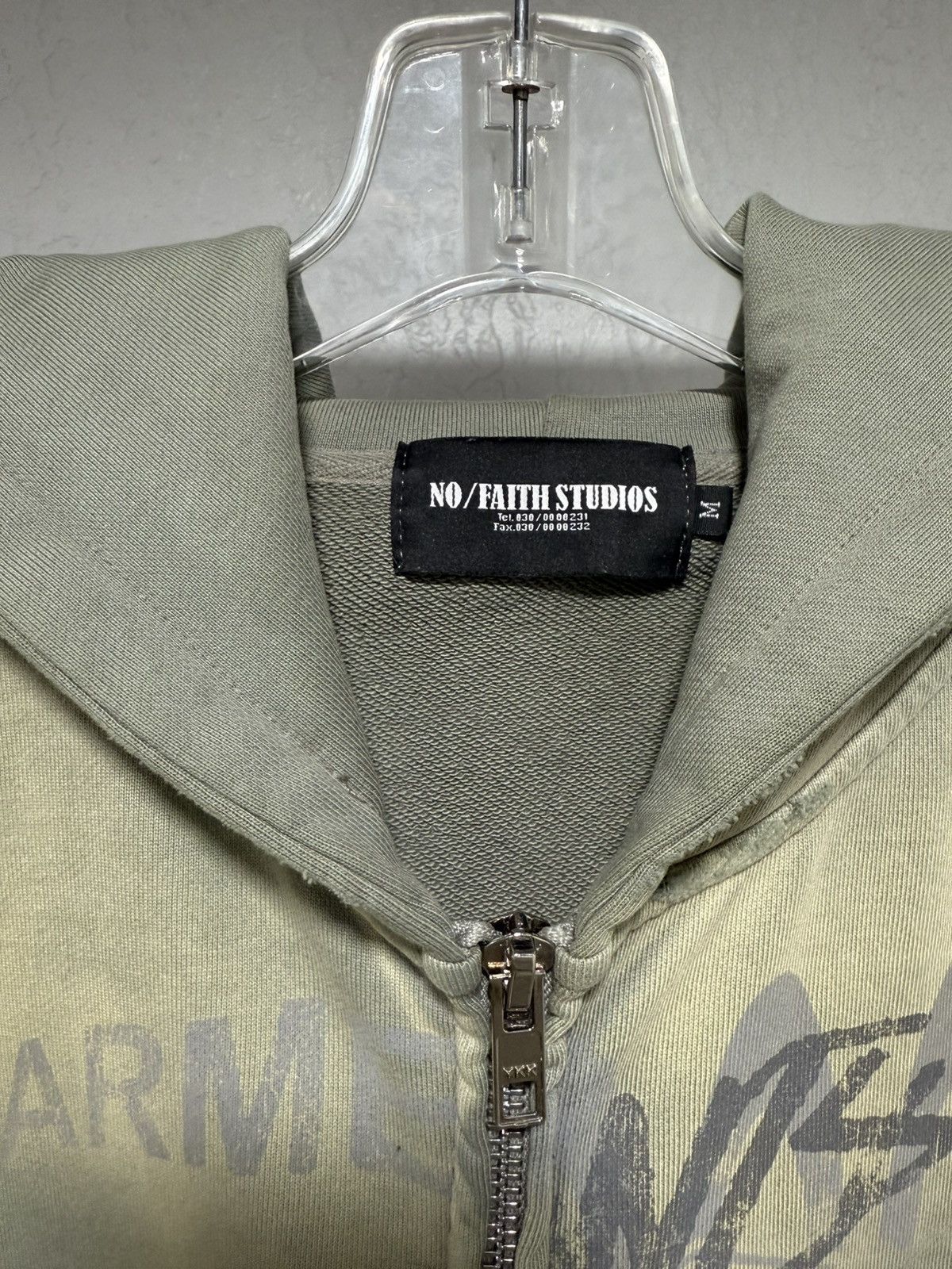 No Faith Studios × Streetwear × Stussy NFS SPLIT ZIP JACKET