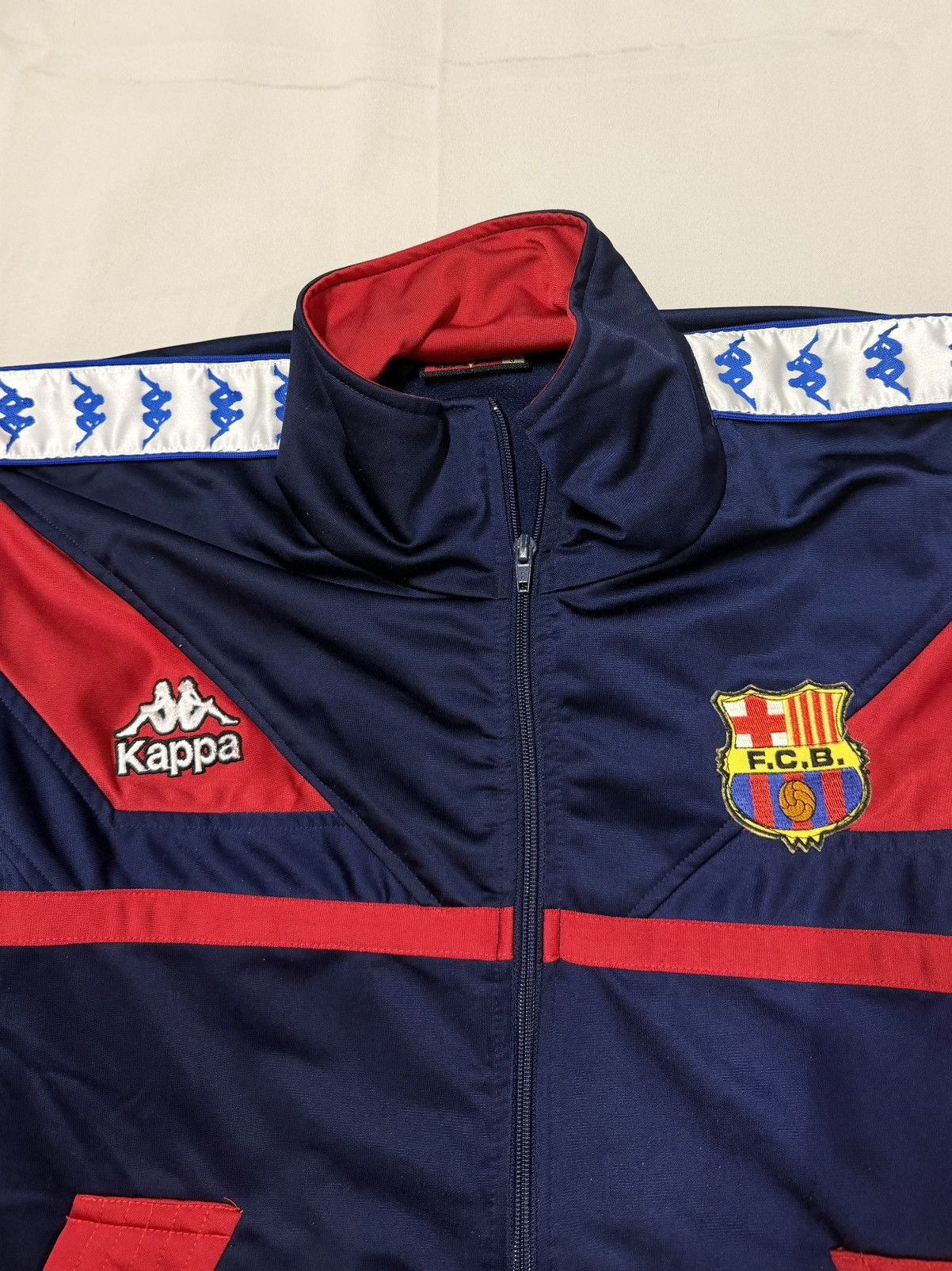 Kappa 1992-1995 FC Barcelona Kappa Track Jacket Size US XL / EU 56 / 4 - 3 Thumbnail