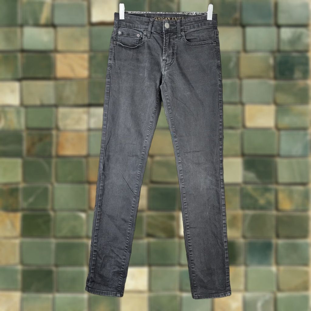 American Eagle Outfitters AMERICAN EAGLE Skinny Jeans Mens Black Regular 28x31 Size US 28 / EU 44 - 1 Thumbnail