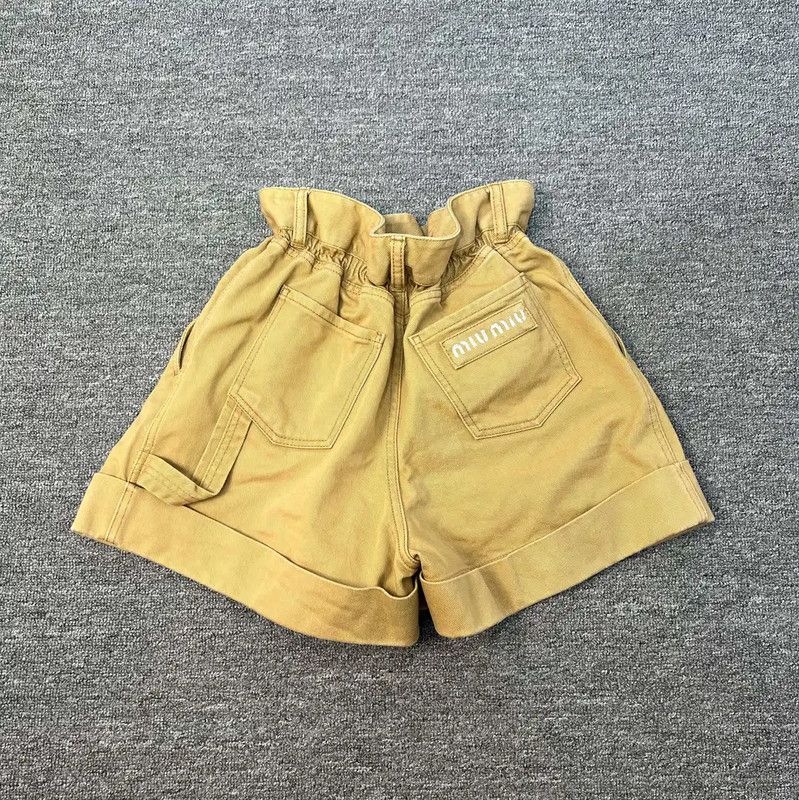 Miu Miu Miu Miu Khaki Cotton Women's Shorts 0089 Size 23" - 1 Thumbnail