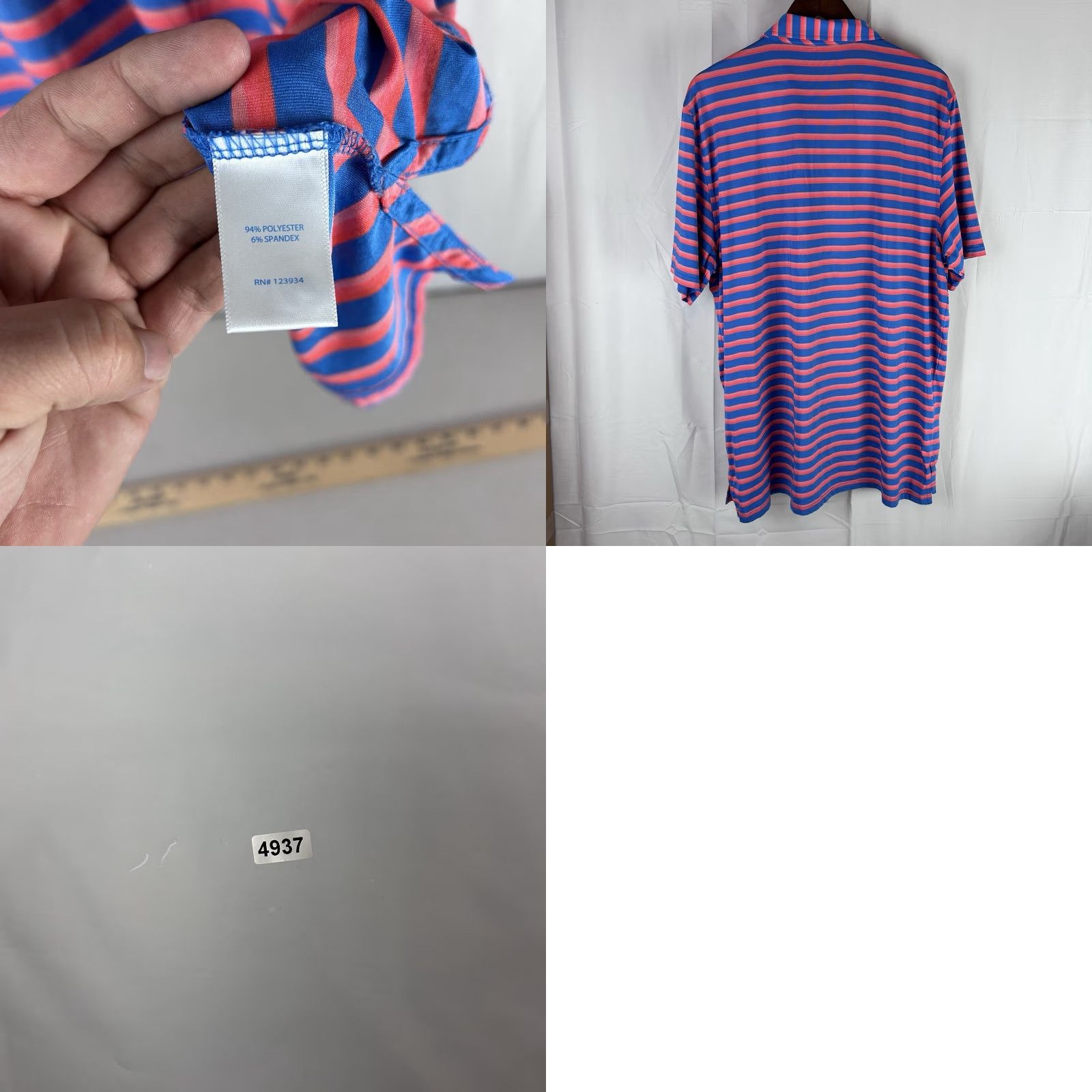 Southern Tide Southern Tide Polo Shirt Men’s XL Meridian Blue T3 Tide To Trail Striped Short Sleeve Pullover Collared Logo Blended Fabric Regular Size US XL / EU 56 / 4 - 8 Thumbnail