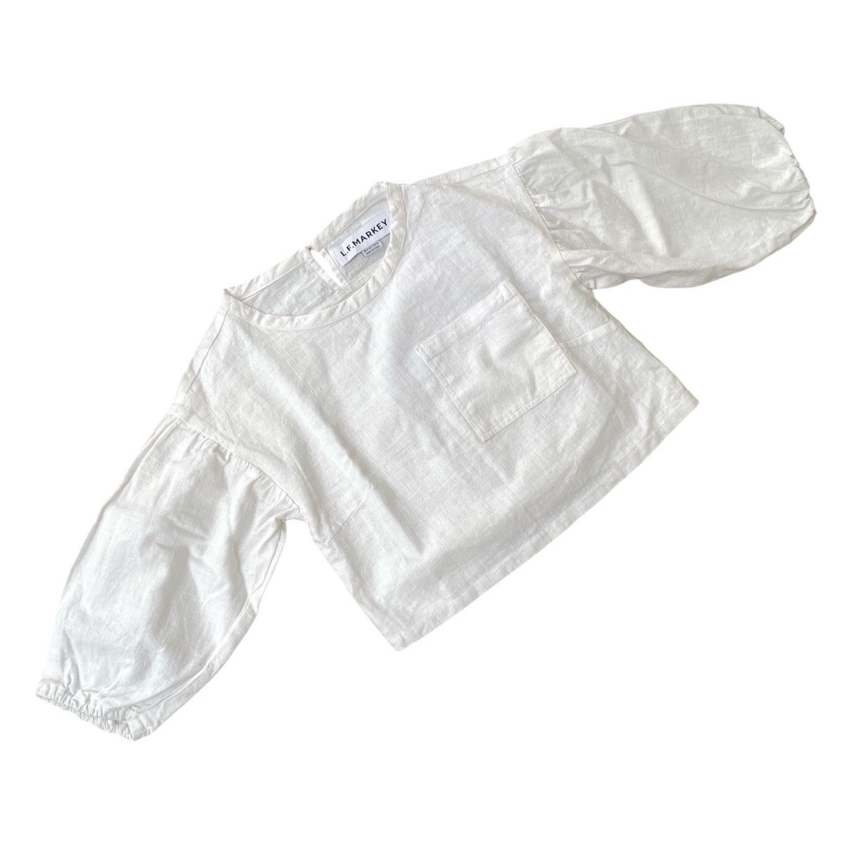 L.F. Markey LF Markey Fabian Top Shirt White Linen Blend Casual Ladies Size XS / US 0-2 / IT 36-38 - 1 Thumbnail