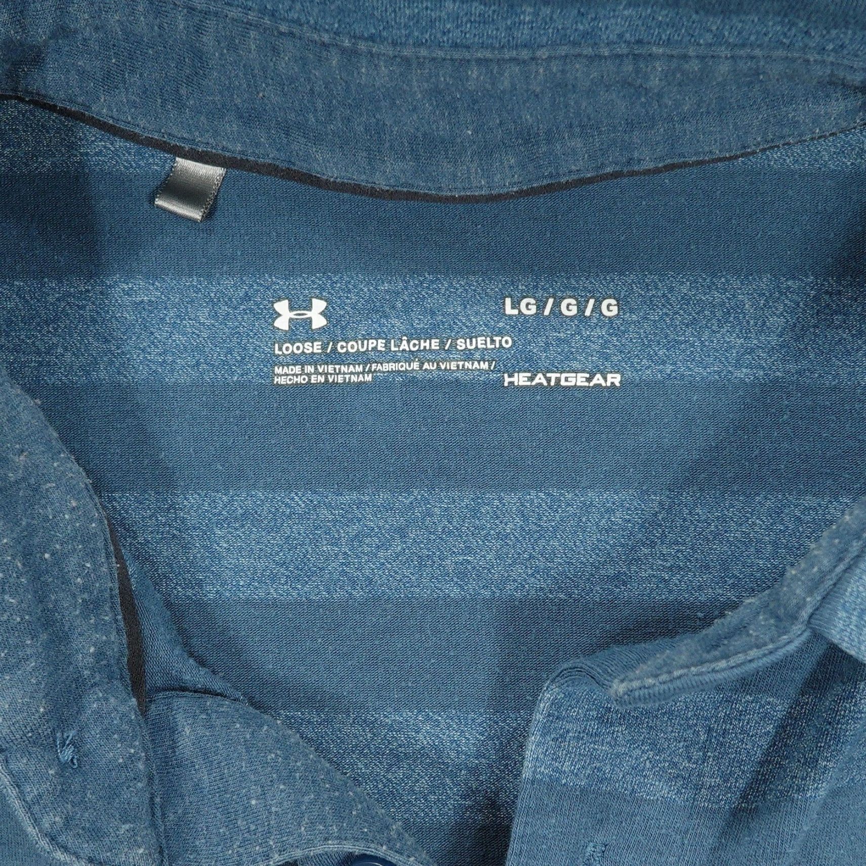 Under Armour Under Armour Polo Shirt Mens L Blue Striped HeatGear Golf Tech Performance Shirt Size US L / EU 52-54 / 3 - 3 Thumbnail