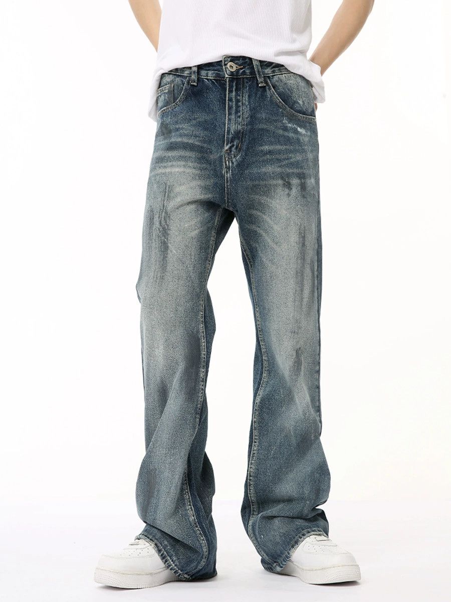 Jean American retro distressed flared casual jeans Size US 32 / EU 48 - 2 Thumbnail