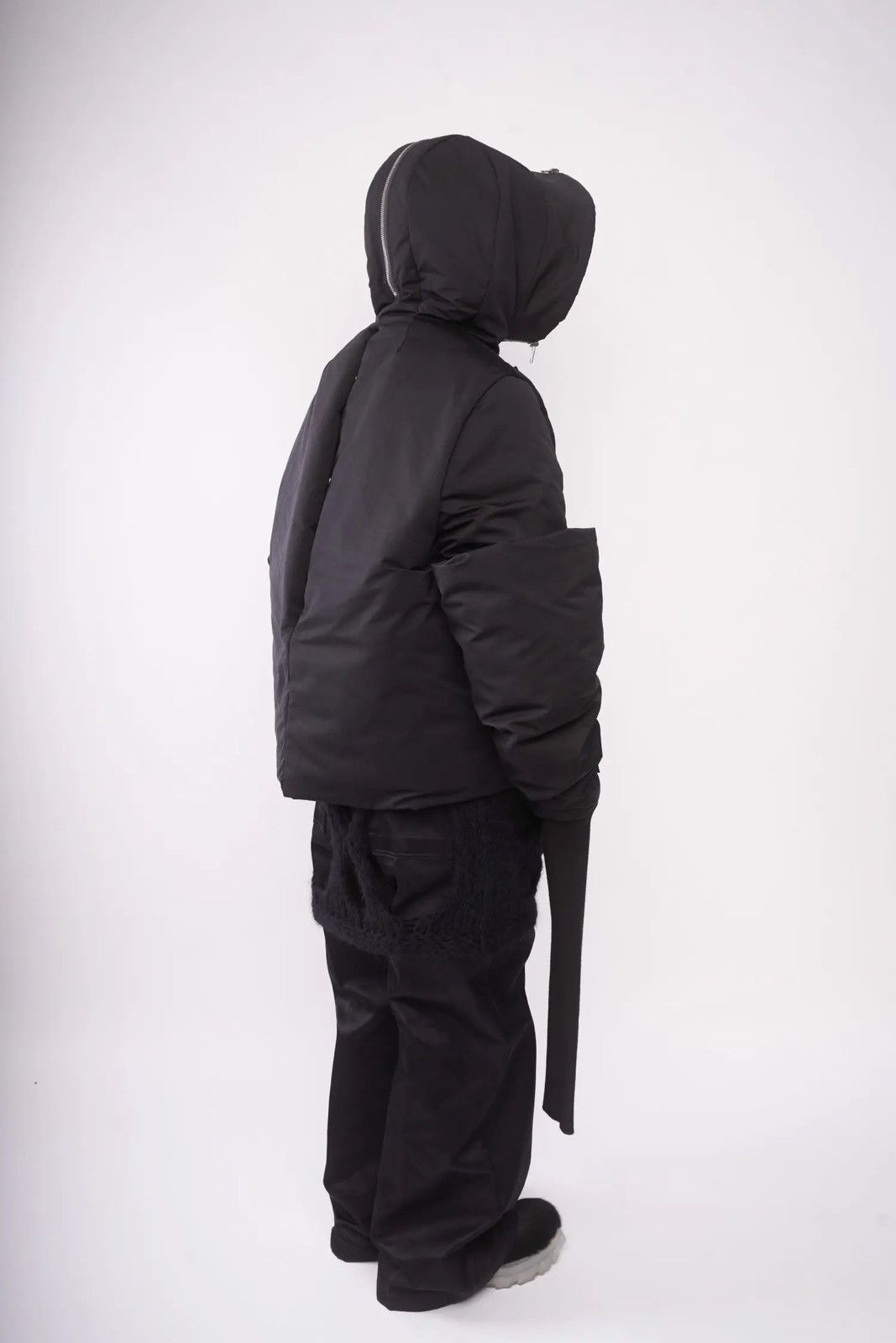 Rick Owens Rick Owens Hooded Gauntlet Bomber Jacket Size US M / EU 48-50 / 2 - 2 Thumbnail