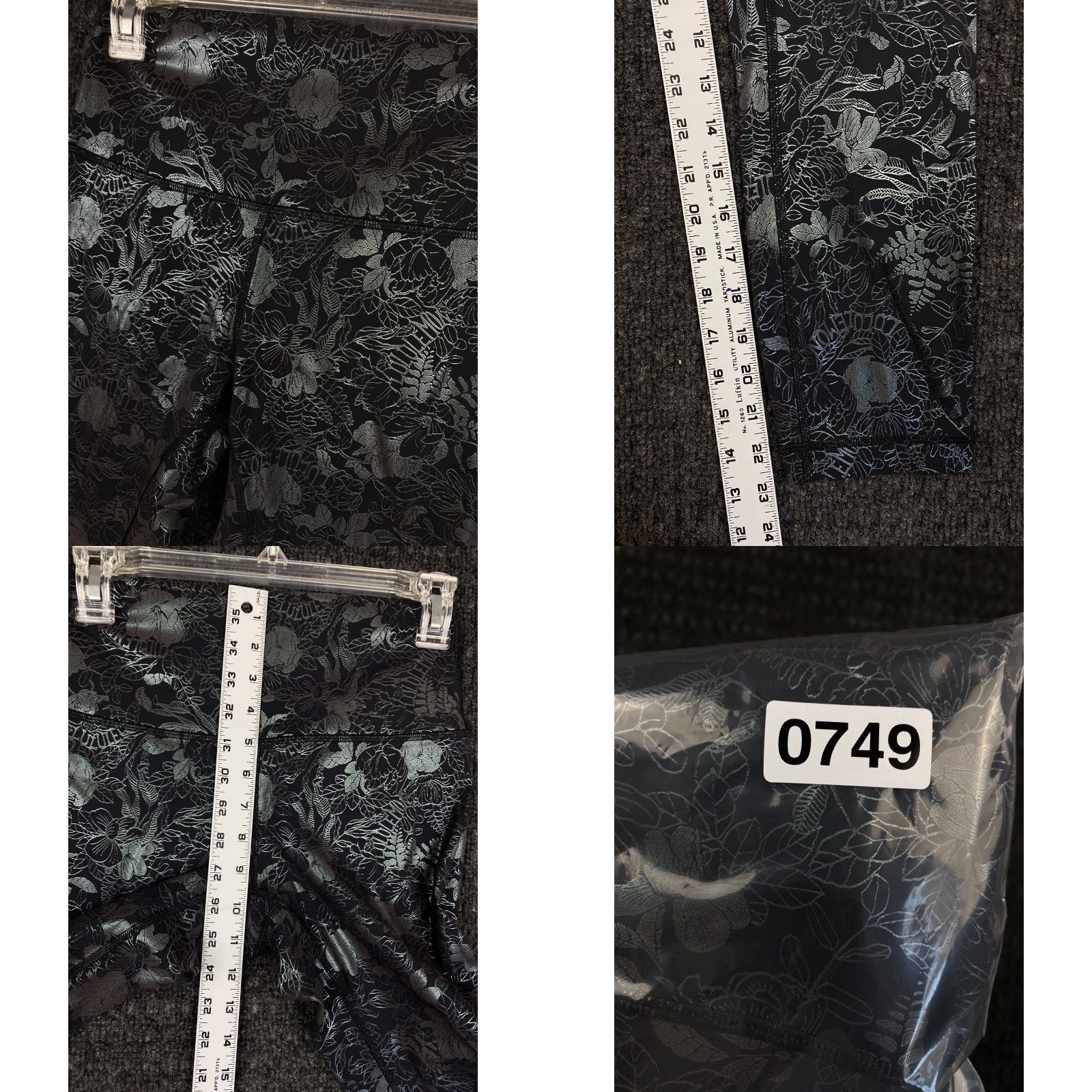 Lululemon Lululemon Wunder Under High Rise Tight 6 Yoga Pants Shine Floral All Over Print Womens Skinny Black 6 Inseam 25 in Cropped Stretch Moisture Wicking Size 28" / US 6 / IT 42 - 8 Thumbnail