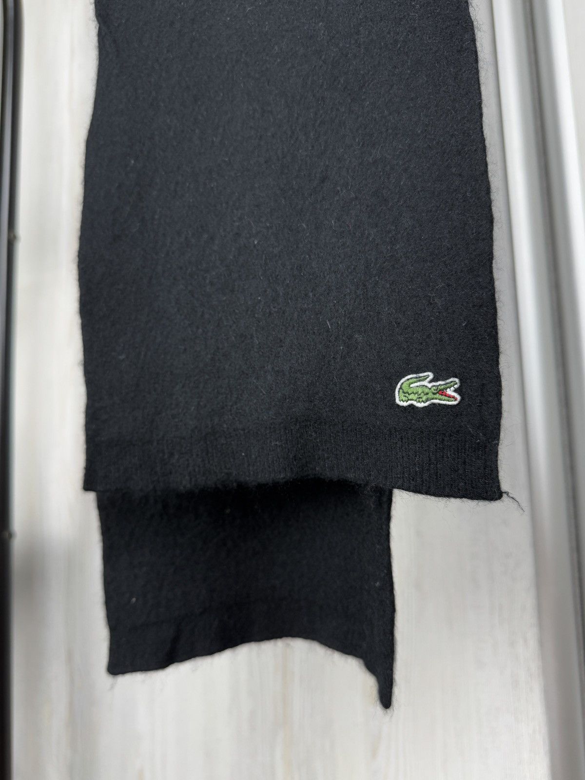 Lacoste Lacoste vintage black wool scarf Size ONE SIZE - 2 Thumbnail