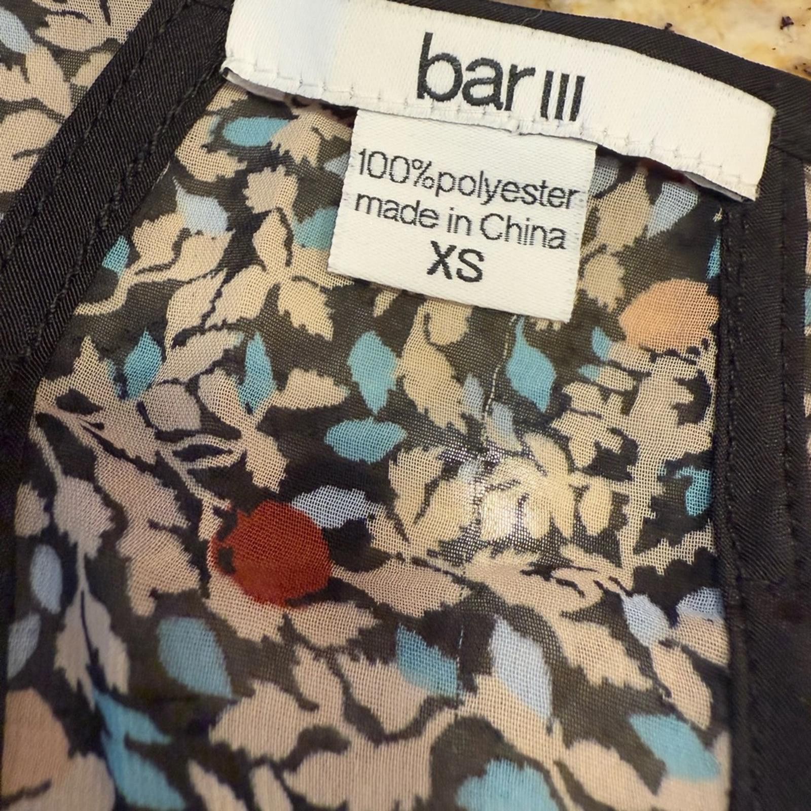 Bar III Bar lll ditsy floral top back cutouts SZ XS Size XS / US 0-2 / IT 36-38 - 5 Thumbnail