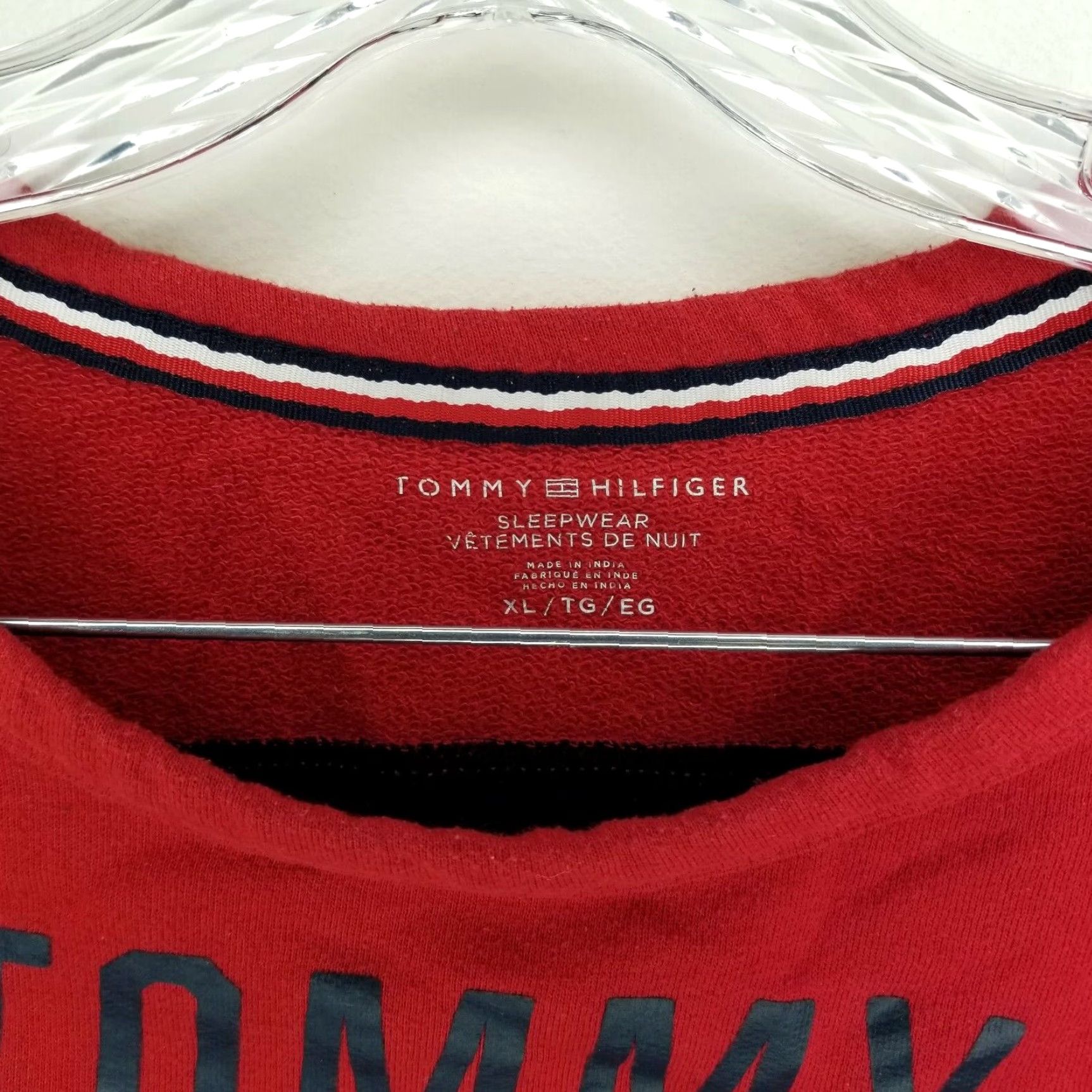 Tommy Hilfiger Tommy Hilfiger Long Sleeve Sleepwear Top Adult Extra Large Blue Red Womens Size XL / US 12-14 / IT 48-50 - 3 Thumbnail