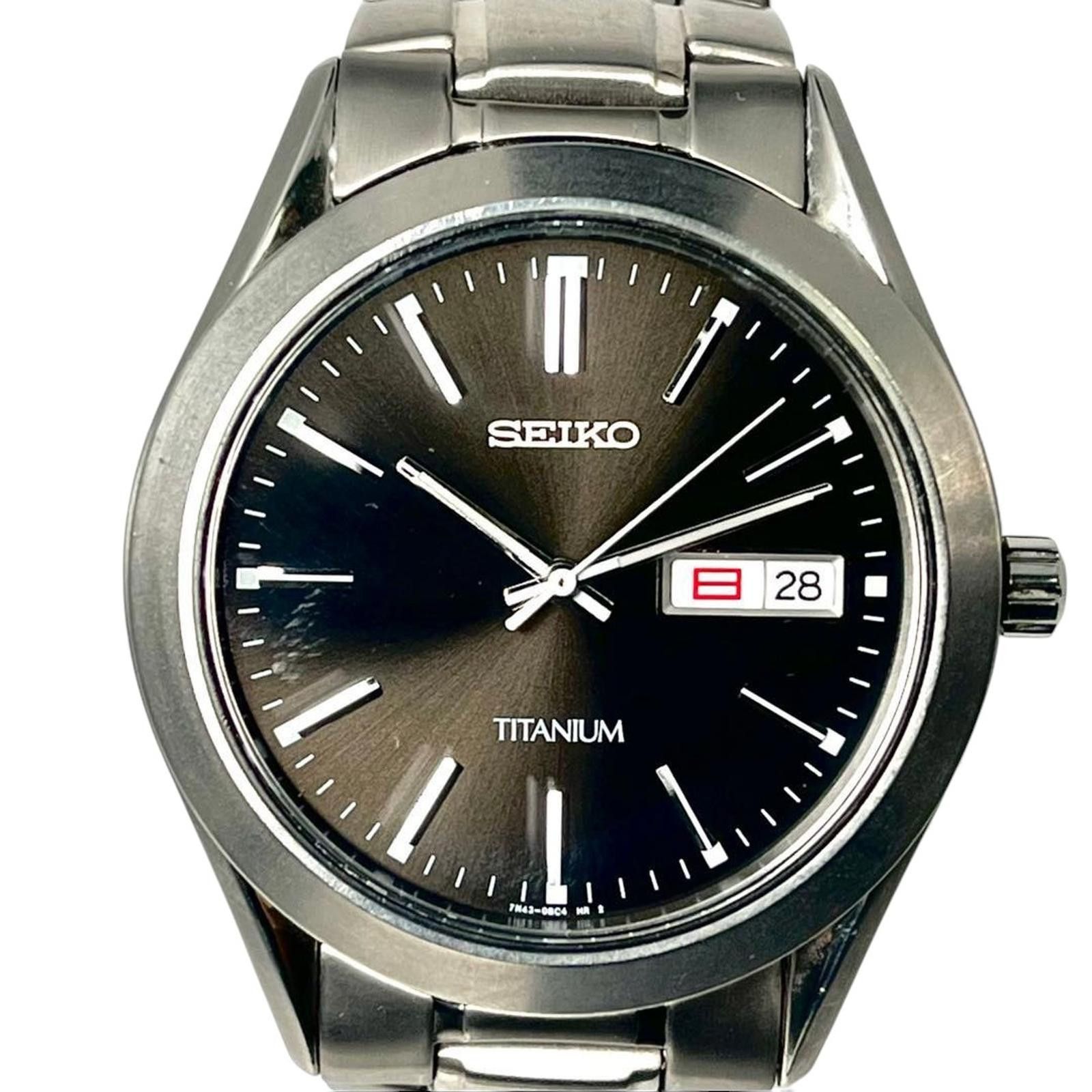 Seiko Seiko - Titanium Men's Wristwatch with Black Dial Size ONE SIZE - 3 Thumbnail