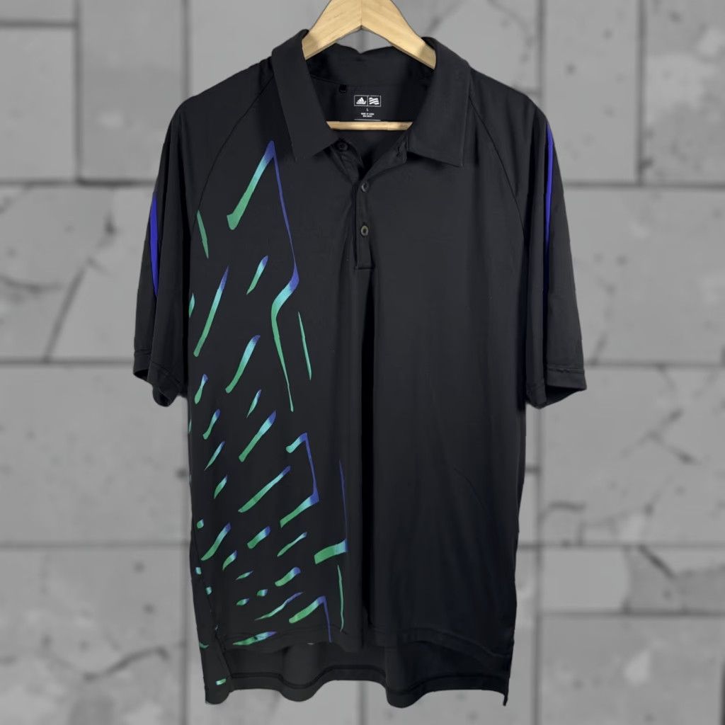 Adidas Adidas Golf Black Polo Shirt Mens Size L Size US L / EU 52-54 / 3 - 1 Thumbnail