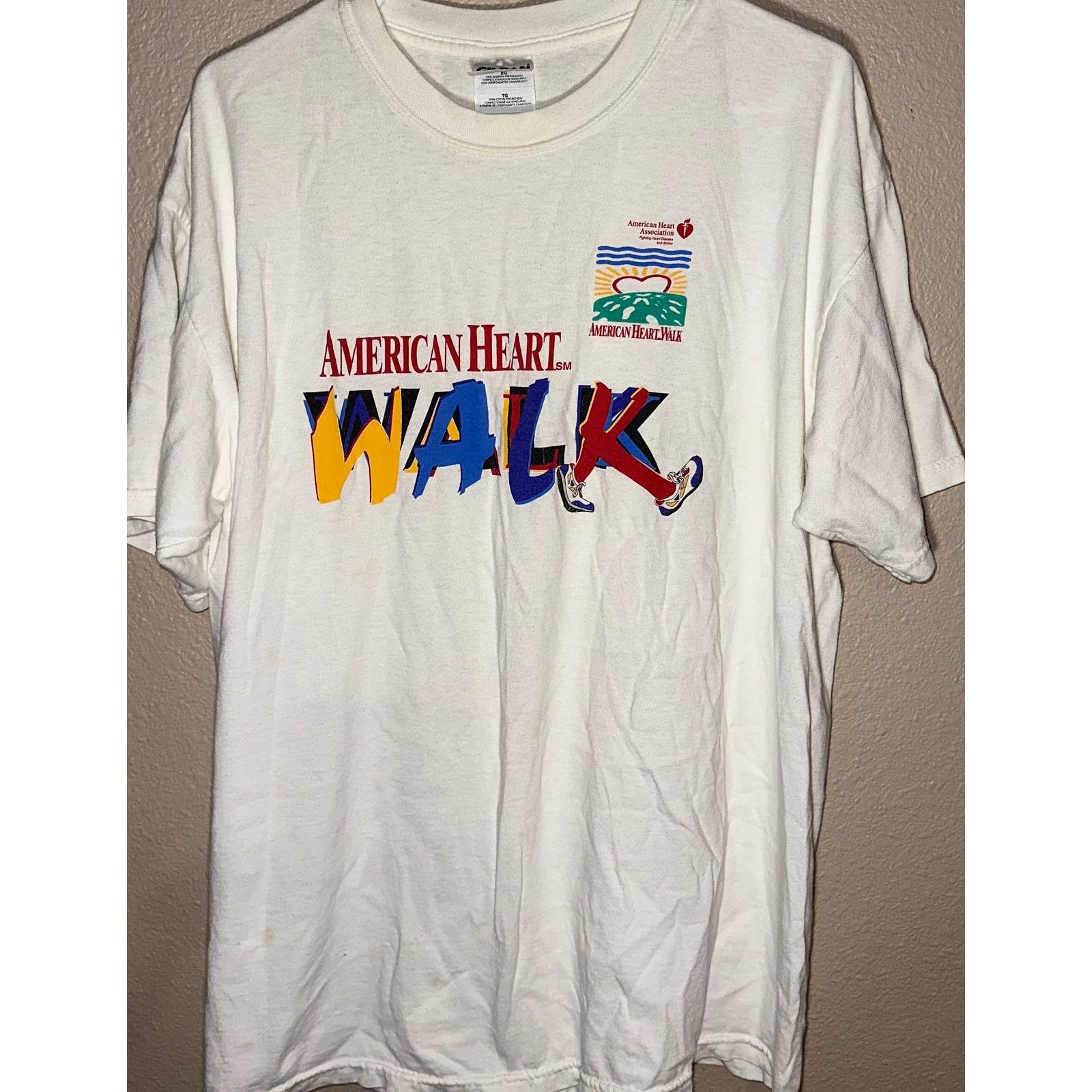 Gildan 🫀 90s American Heart Walk Tee (Gildan Ultra Cotton) XL Size US XL / EU 56 / 4 - 1 Thumbnail