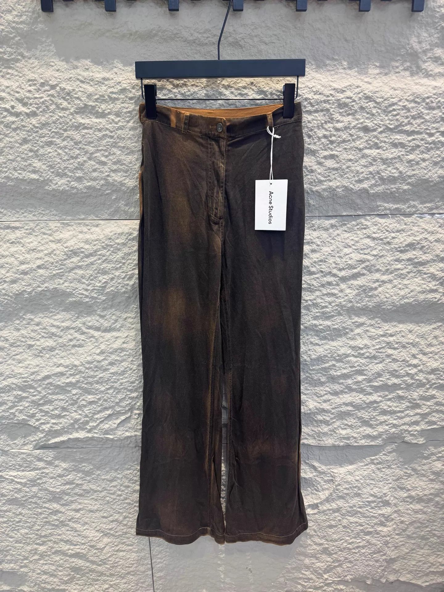 Acne Studios Acne Studios Maillard Tone Relaxed Cotton Trousers XS Size 25" / US 0 / IT 36 - 1 Thumbnail