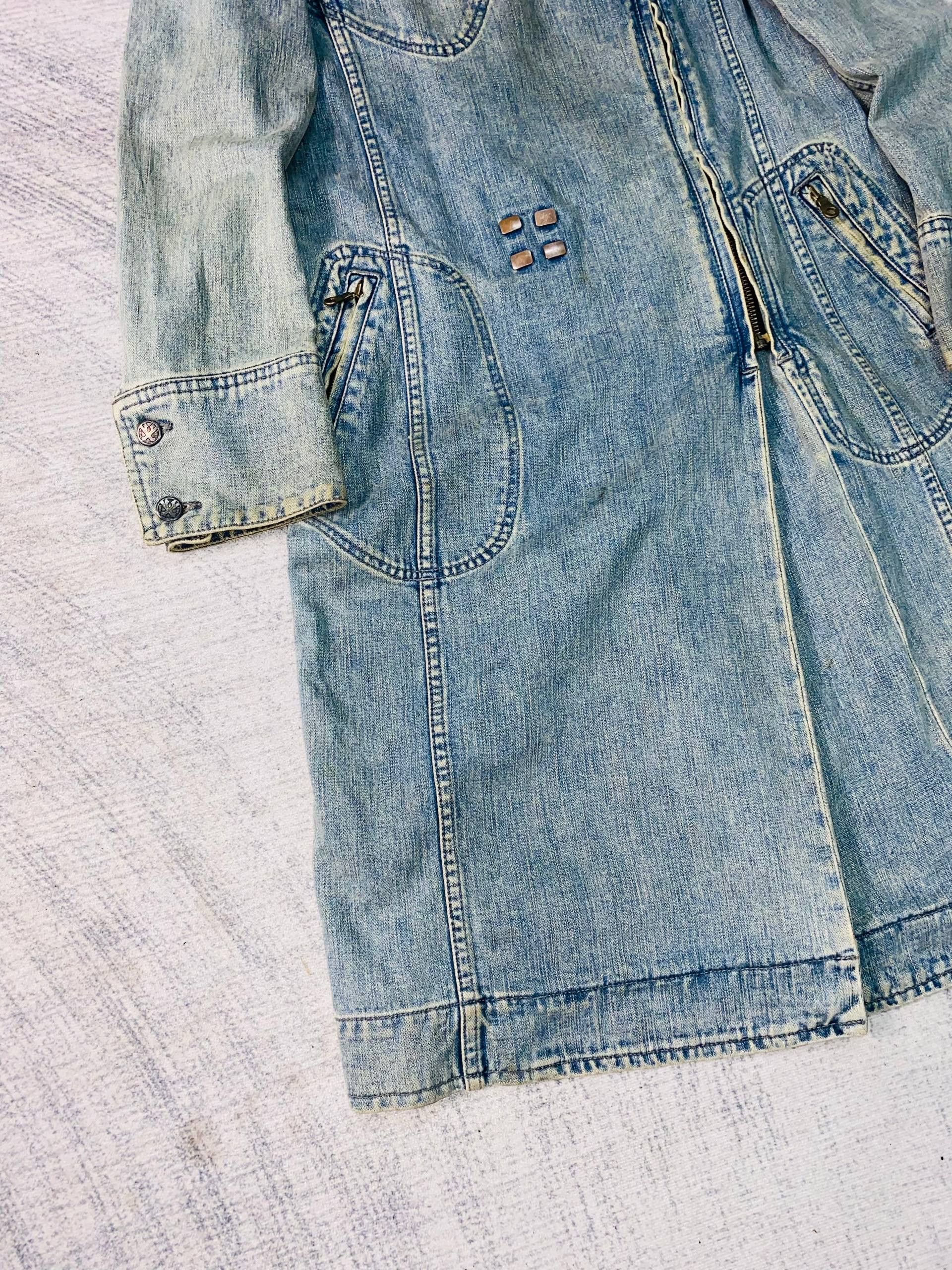 Roen Roen Rugged Denim Long Jacket Size S / US 4 / IT 40 - 6 Thumbnail