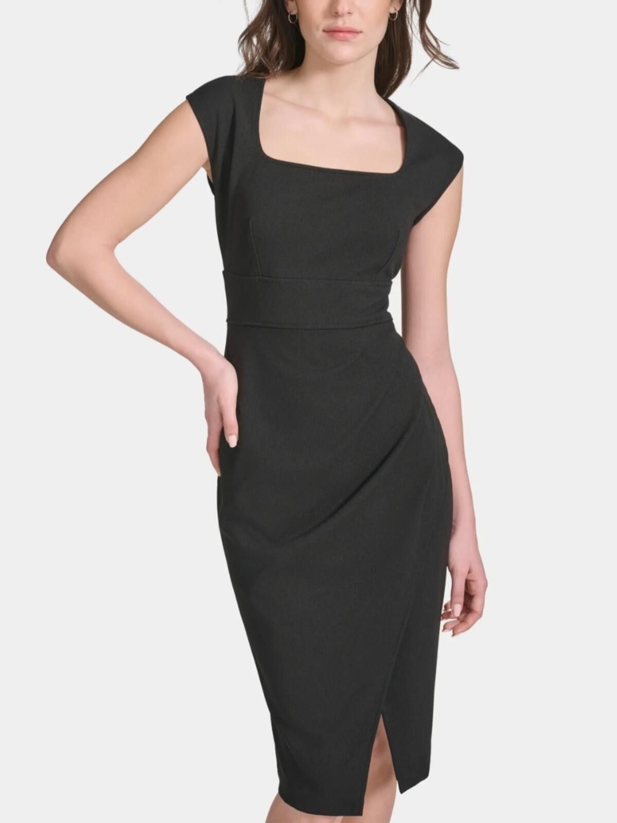 Calvin Klein Calvin Klein / Tulip Hem Sheath Dress / Black Size M / US 6-8 / IT 42-44 - 5 Thumbnail