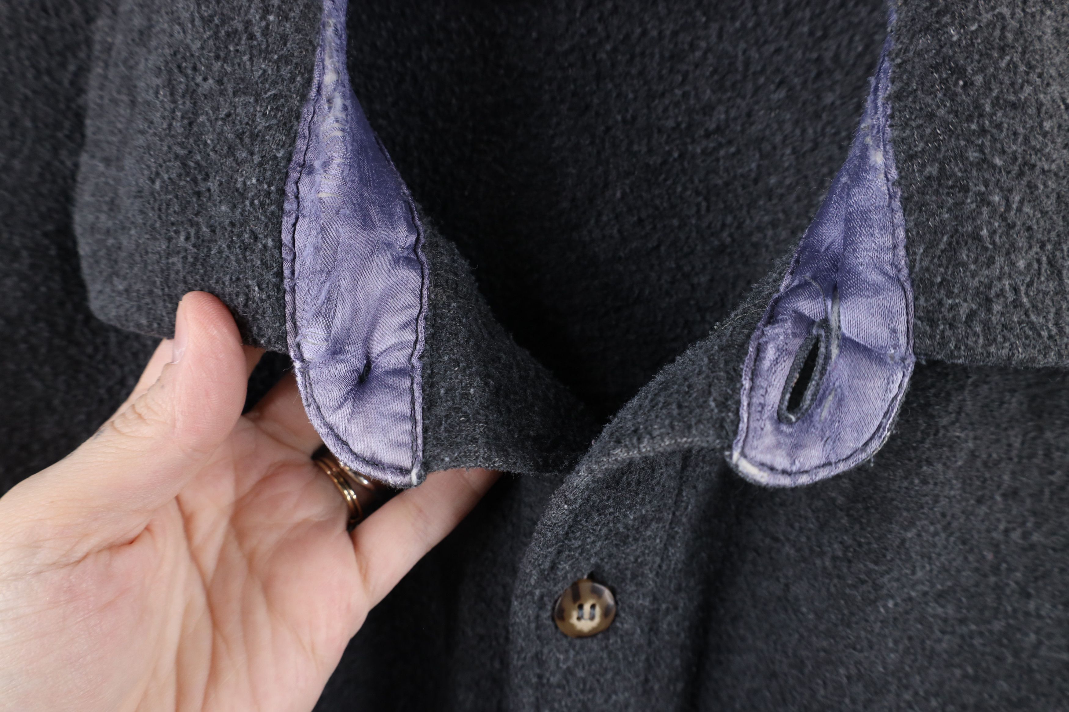 Vintage Vintage 90s Streetwear Fleece Collared Button Shirt Jacket Size US XL / EU 56 / 4 - 9 Thumbnail