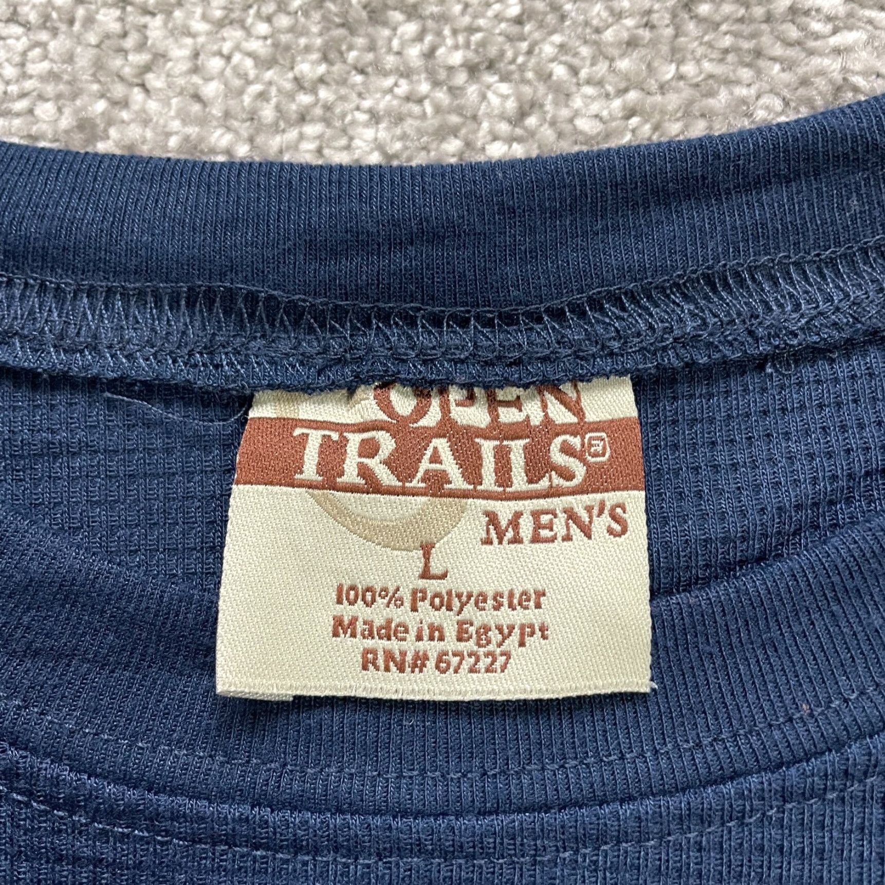 Rails Open Trails Basic Tee T-Shirt Mens L Navy Blue Crew Neck Long Sleeve Active Size US L / EU 52-54 / 3 - 4 Thumbnail