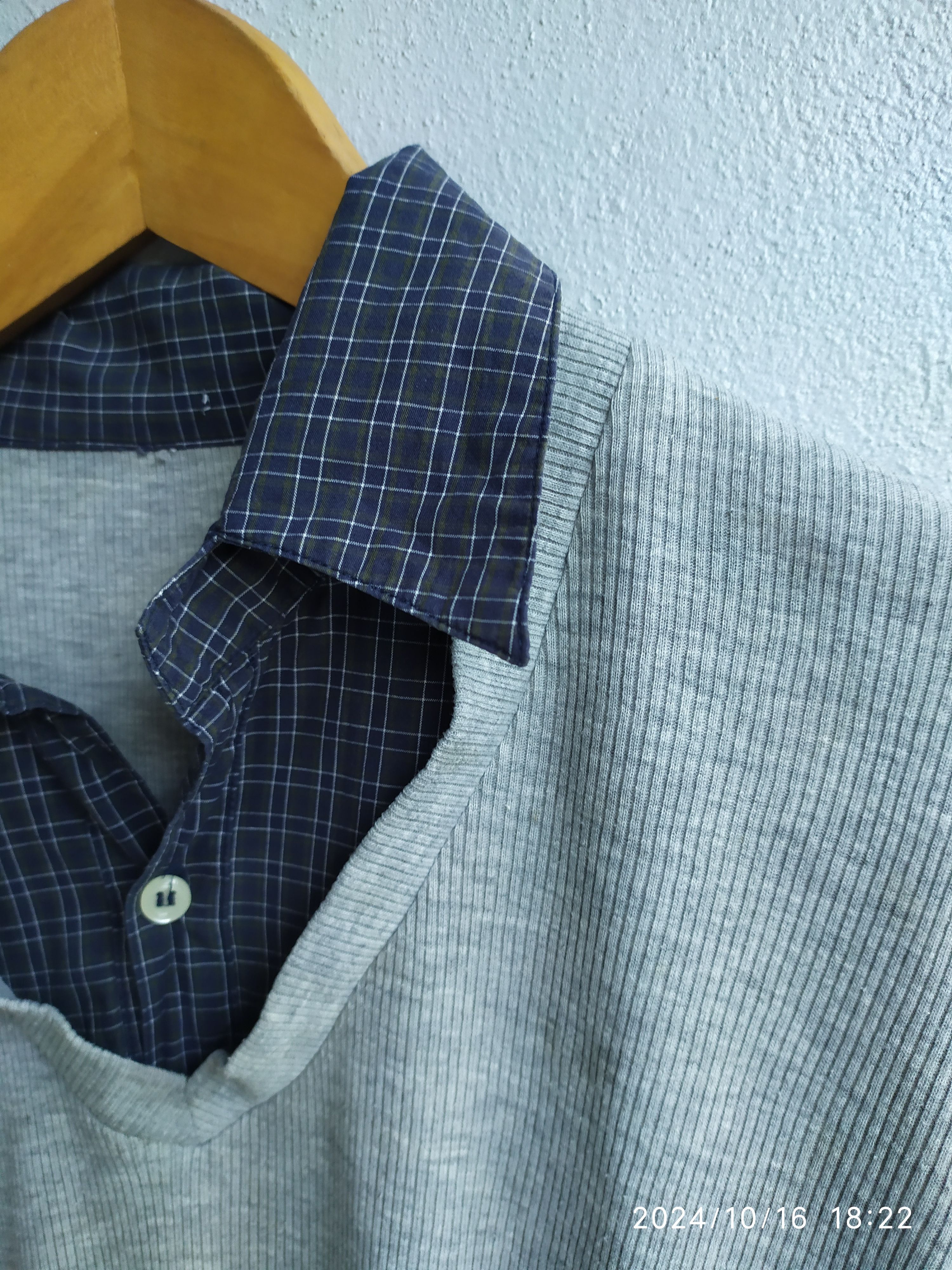 Japanese Brand × KMRii × Le Grande Bleu (L.G.B.) Japanese Uniclo Double Layer Shirt Size US L / EU 52-54 / 3 - 5 Thumbnail