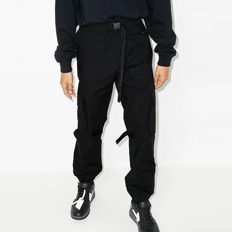 Off-White o1gr1nt0425 Diag Tab Cotton Cargo Pant in Black Size US 36 / EU 52 - 2 Thumbnail