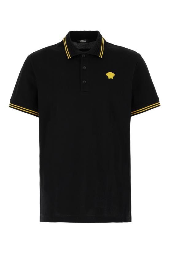 Versace VERSACE Men Polo Shirts 10139101A09860 1B000 BLACK Size US L / EU 52-54 / 3 - 1 Thumbnail