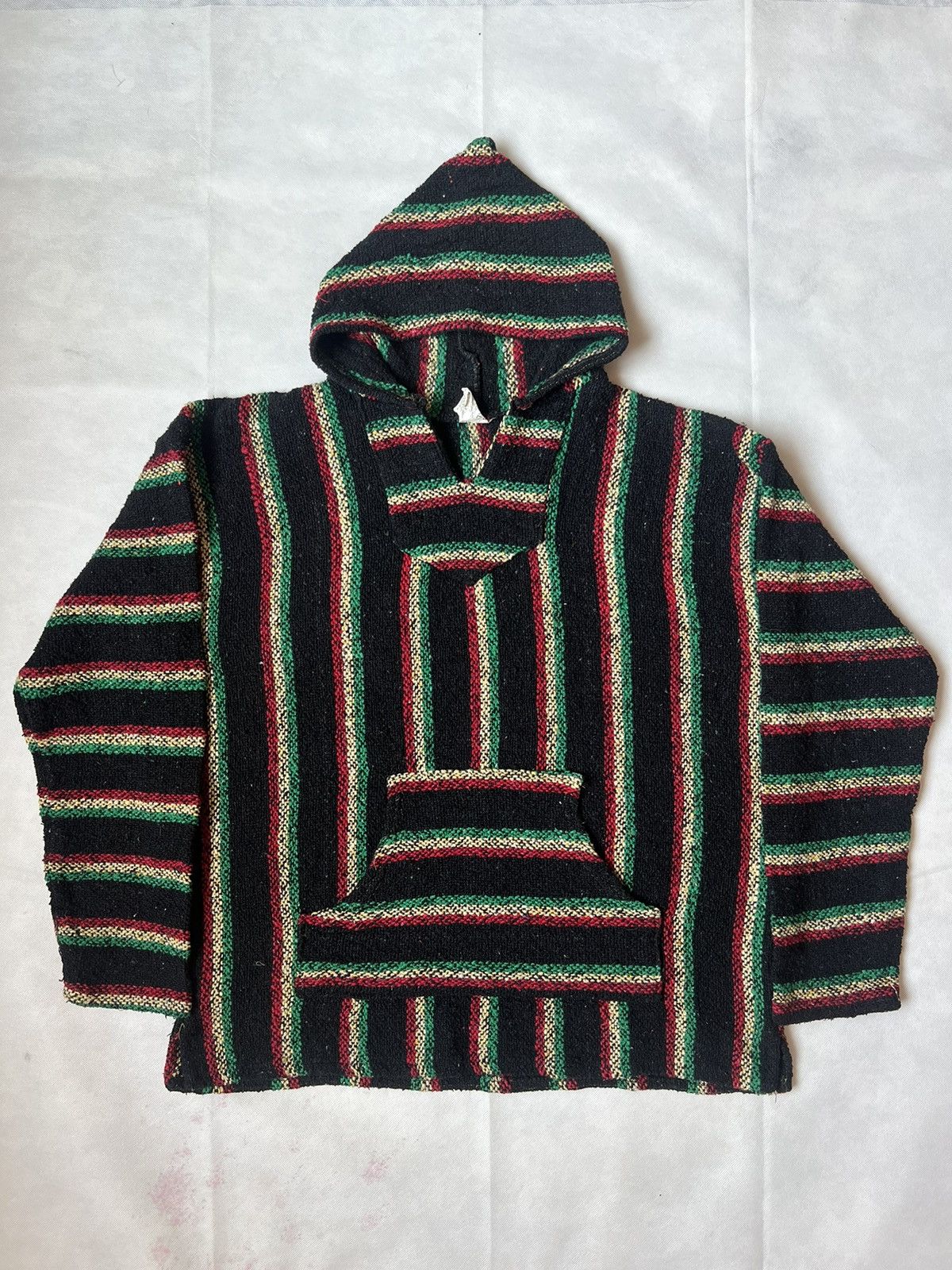 Mexican Threads Rare Sunspecs Rasta Mexican Baja Knit Hoodie Pullover Size US XL / EU 56 / 4 - 1 Thumbnail