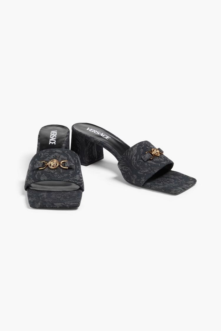 Versace o1y0226 Mules in Black/Gray Size US 6 / IT 36 - 4 Thumbnail