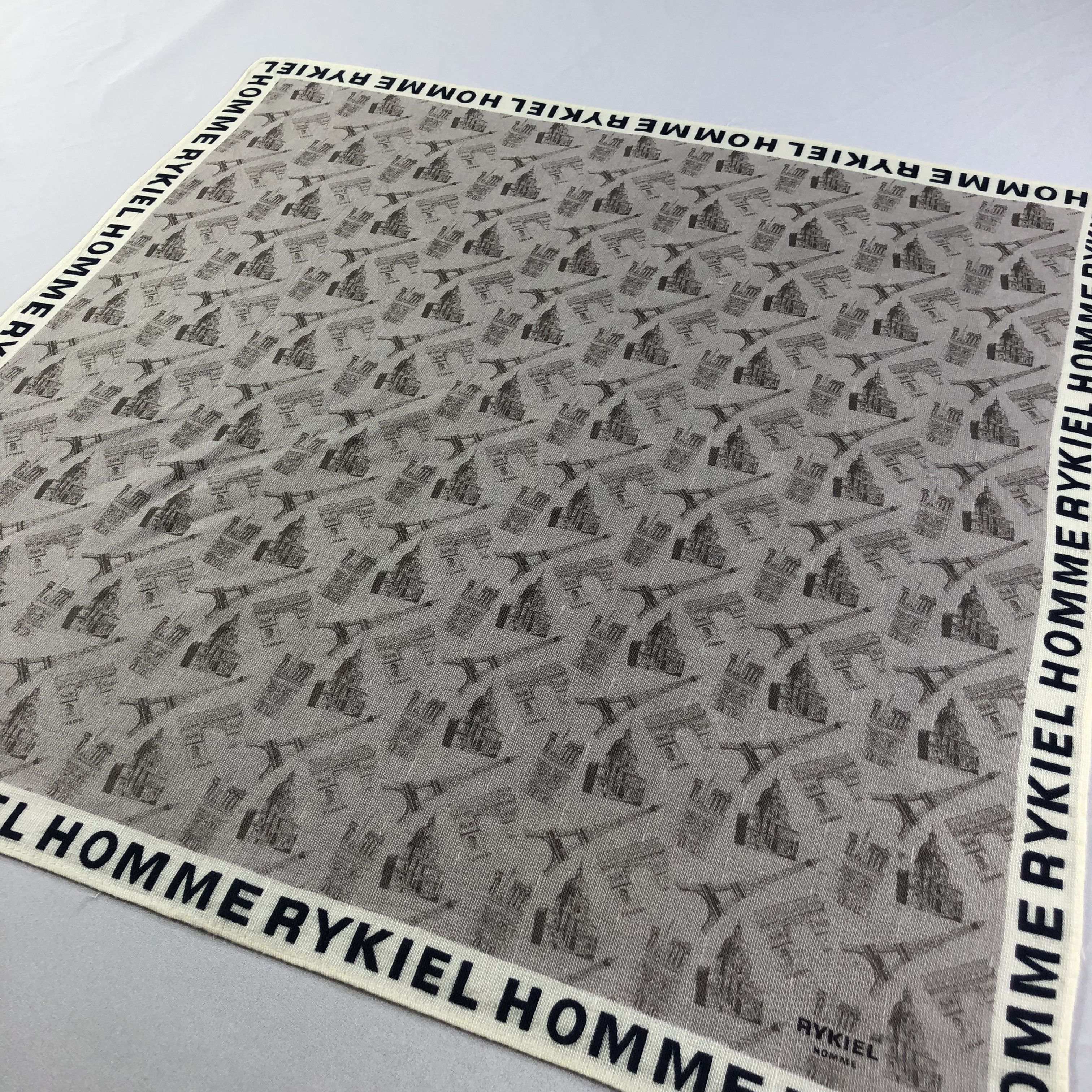 Sonia Rykiel × Vintage Rykiel Homme Eifel Handkerchief Neckerchief Bandana H2051 Size ONE SIZE - 3 Thumbnail