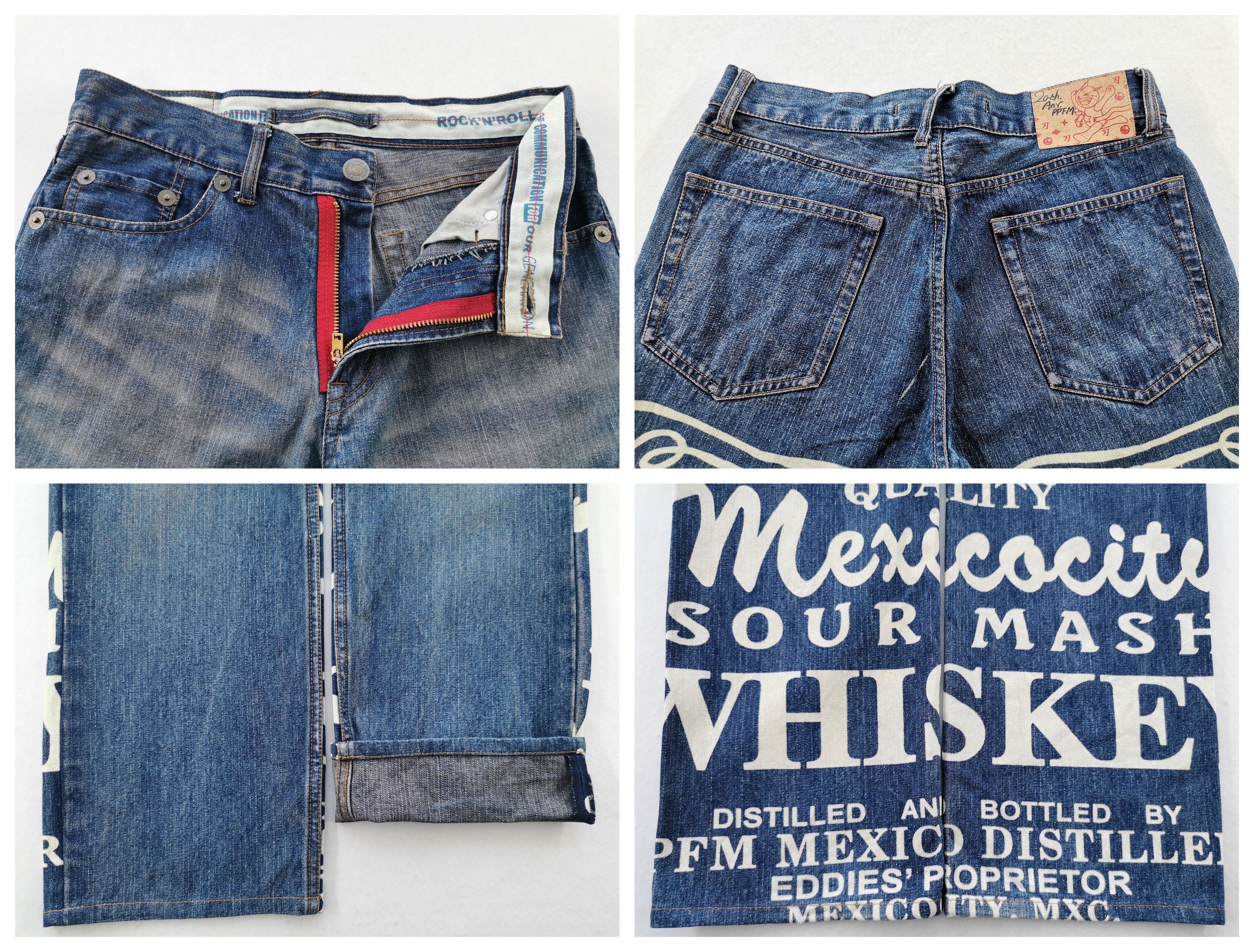 PPFM Vintage 90s PPFM Rock N' Roll Mexico's Old Time Denim Size US 33 - 2 Thumbnail