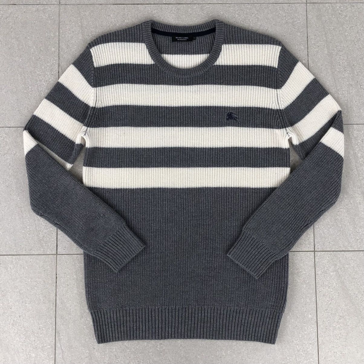 Burberry Burberry Black Label Striped Wool/Acrylic Sweatshirt Size US M / EU 48-50 / 2 - 8 Thumbnail