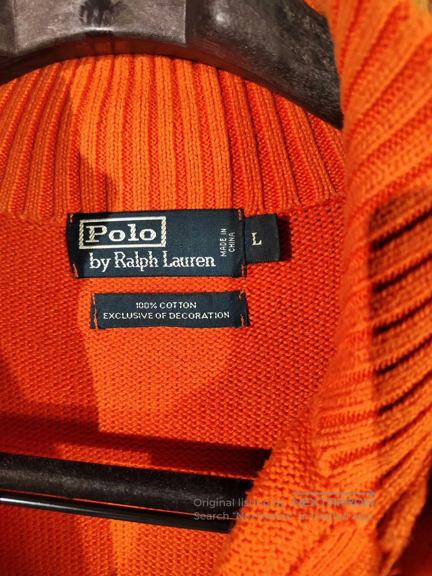 Polo Ralph Lauren Polo Ralph Lauren Orange Half-Zip Sweater. Size US L / EU 52-54 / 3 - 2 Thumbnail