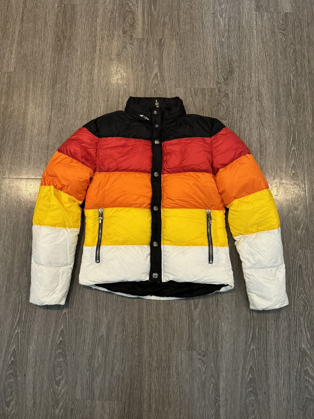 image of Chrome Hearts Candy Corn Puffer Jacket, Men's (Size Small)