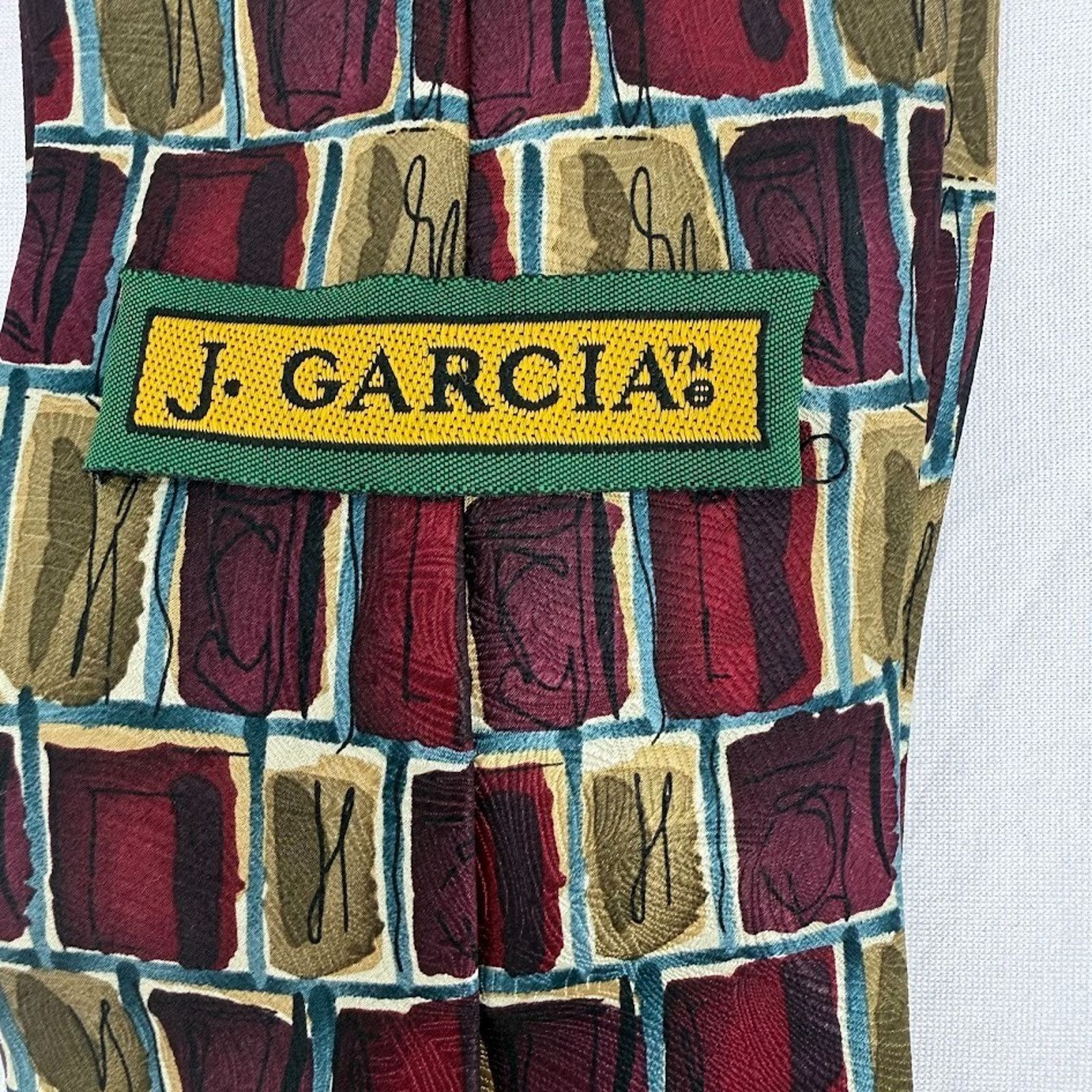 & Other Stories J Garcia Collection Men’s Silk Tie Abstract Artistic Vintage Size ONE SIZE - 6 Thumbnail