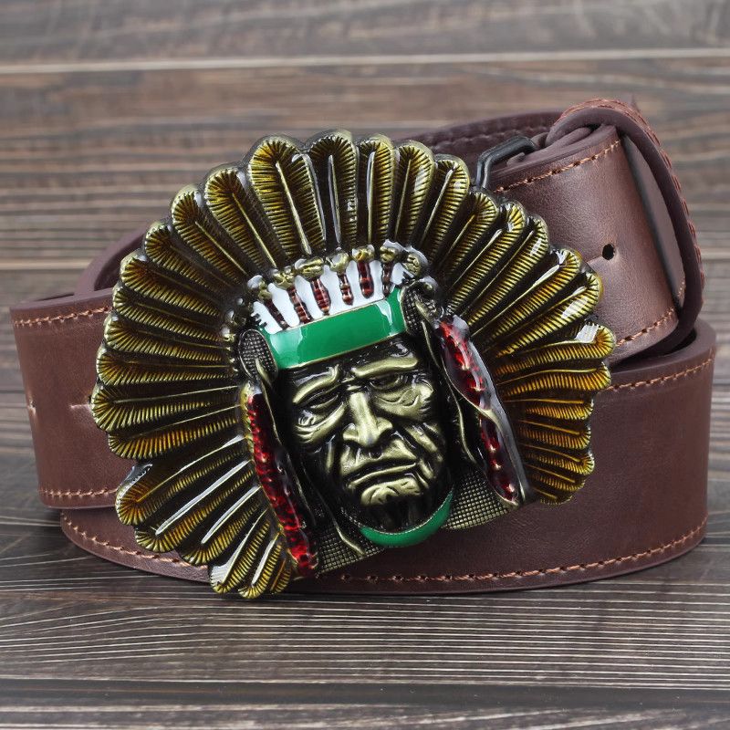 Designer Vibe Vintage Belt Riveted Belts Menswear Accessories Size ONE SIZE - 4 Thumbnail