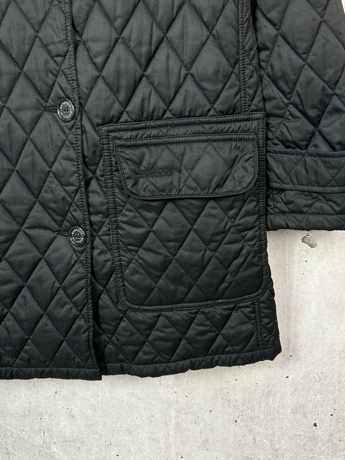 Barbour Barbour Valerie Black Quilted Tartan Check Trench Coat Size XL / US 12-14 / IT 48-50 - 7 Thumbnail