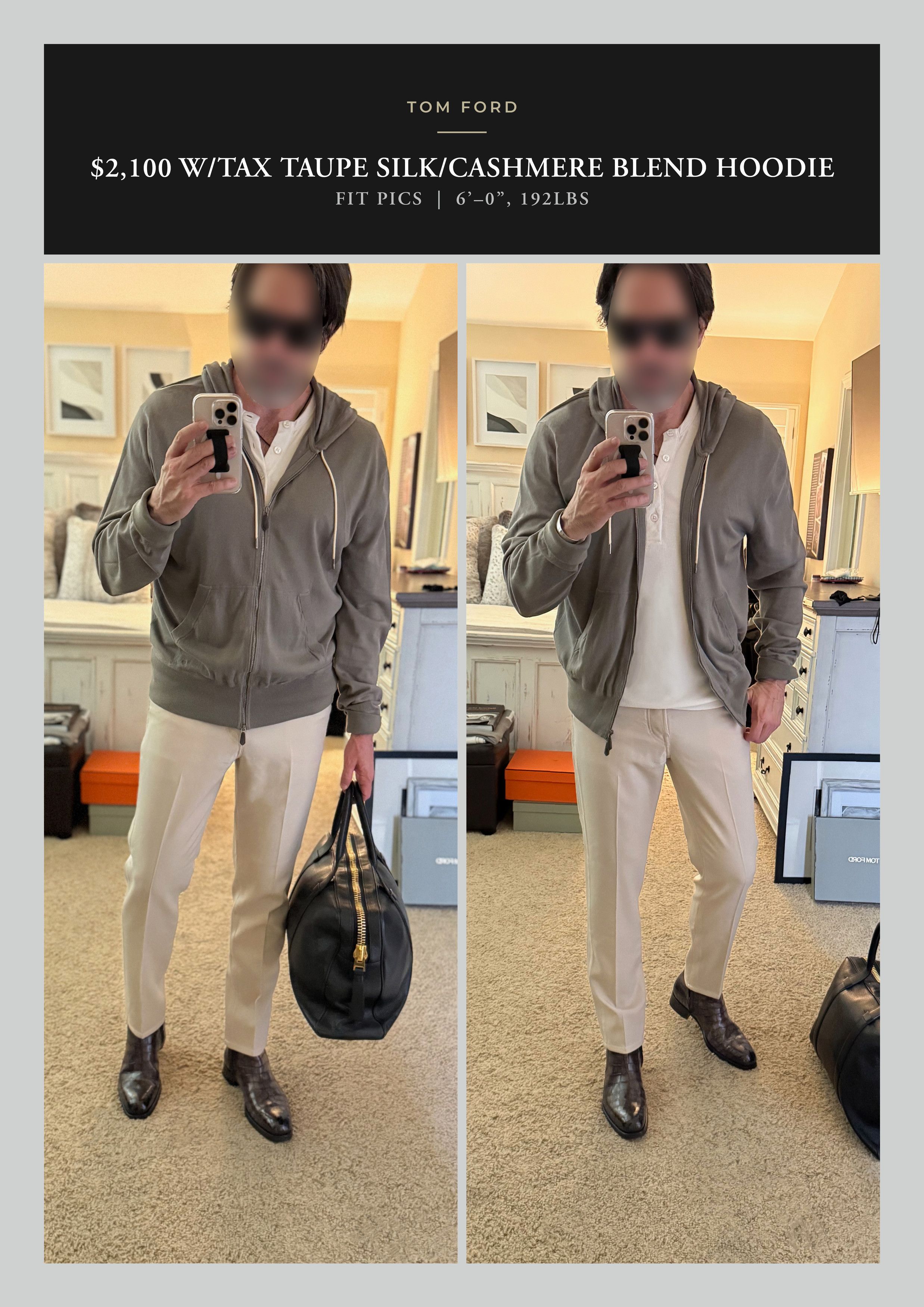 Tom Ford Best Dressed $2,100 TOM FORD Cashmere/Silk Blend Hoodie Size US XL / EU 56 / 4 - 9 Thumbnail