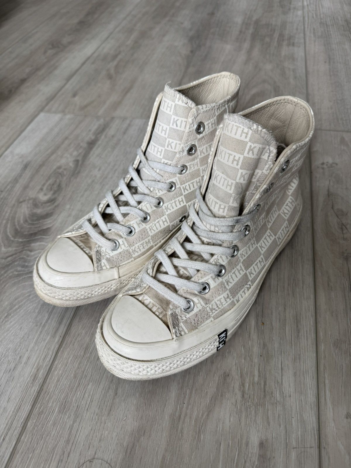 Converse × Kith Kith Converse Chuck Taylor All Star 70 Hi, Natural Monogram Size US 6.5 / EU 39-40 - 1 Thumbnail