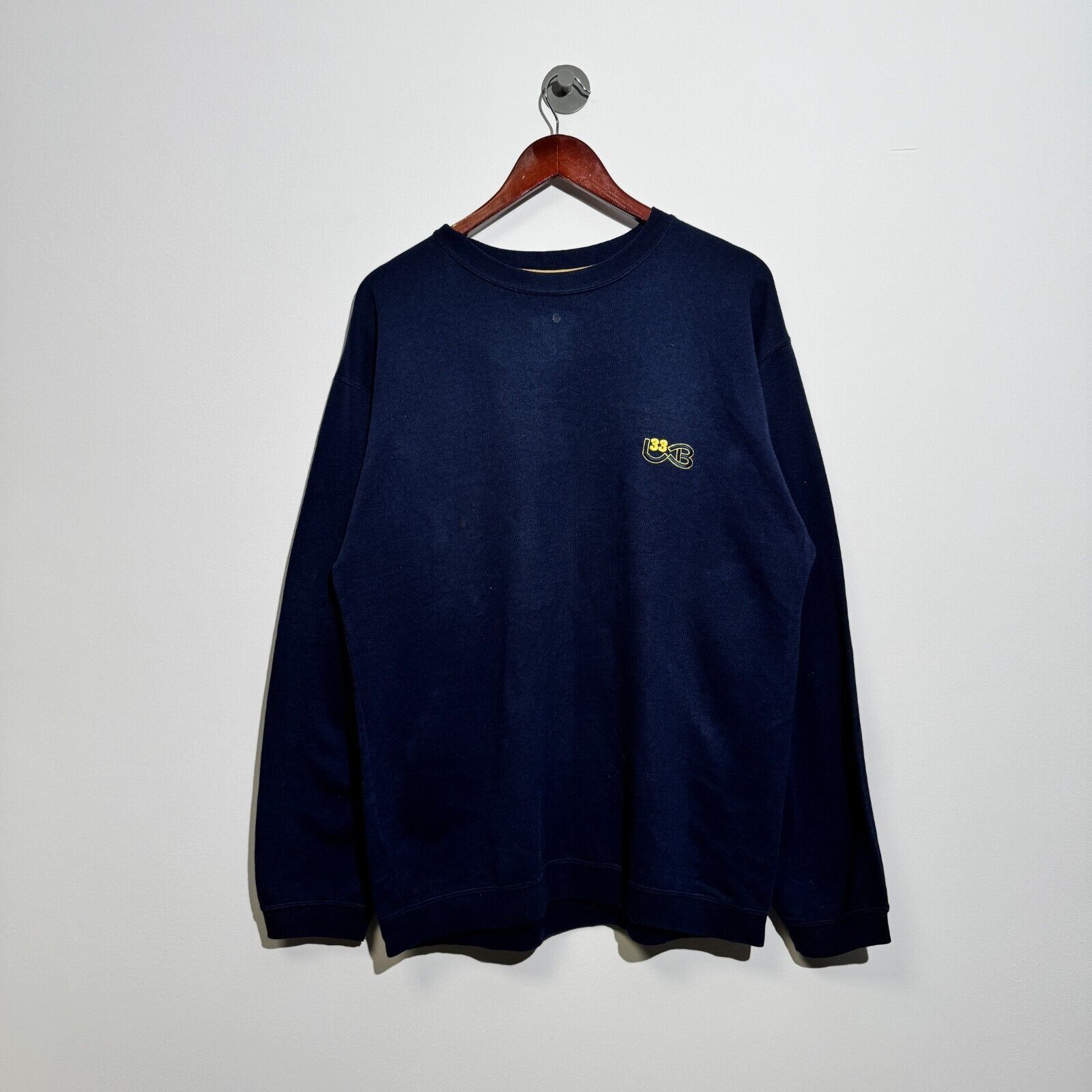 Vintage Vintage Unisex Navy Blue Cotton Crewneck Size L Regular Fit Size US L / EU 52-54 / 3 - 1 Thumbnail
