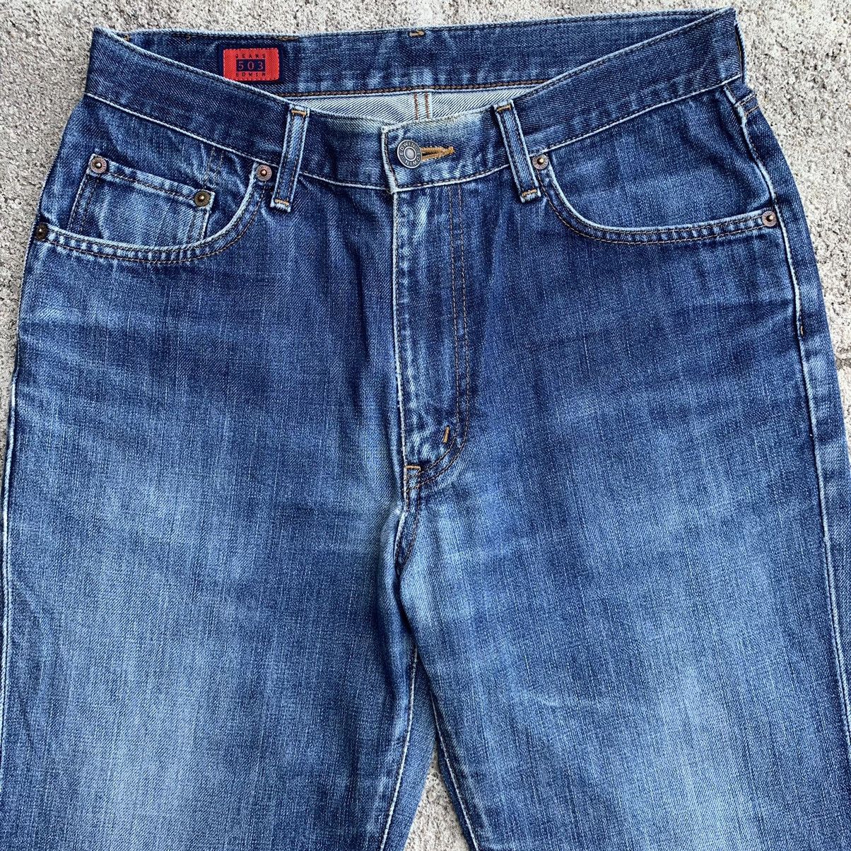 Japanese Brand Vintage Japan Edwin Blue Indigo Distressed Denim Jeans W31 Size US 31 - 4 Thumbnail