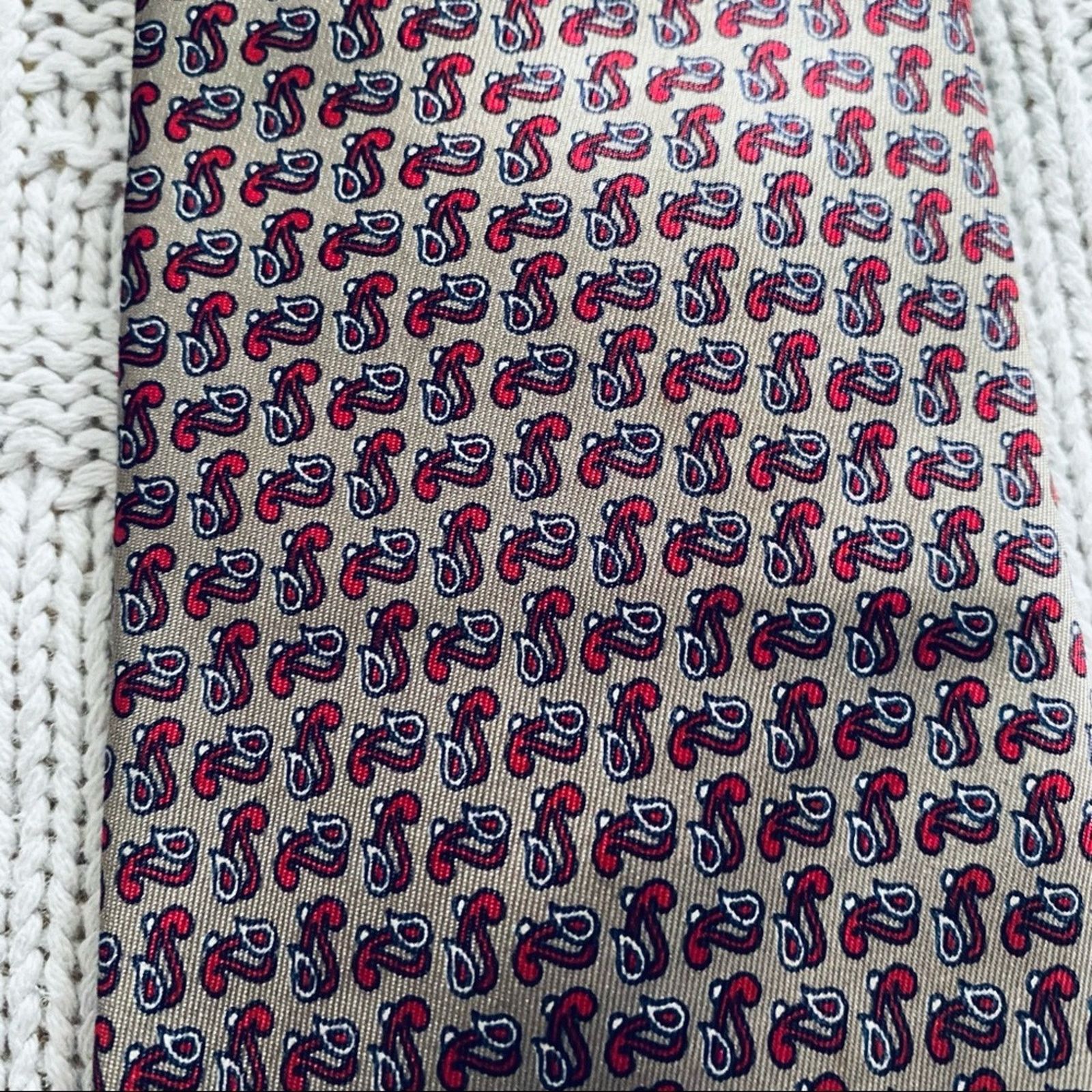 Dior Vintage Christian Dior maroon pattern tie Size ONE SIZE - 2 Thumbnail
