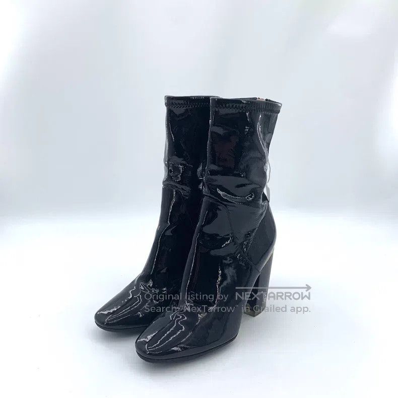 Dior Dior Black patent leather thick-heeled boots Size US 5.5 / IT 35.5 - 1 Thumbnail