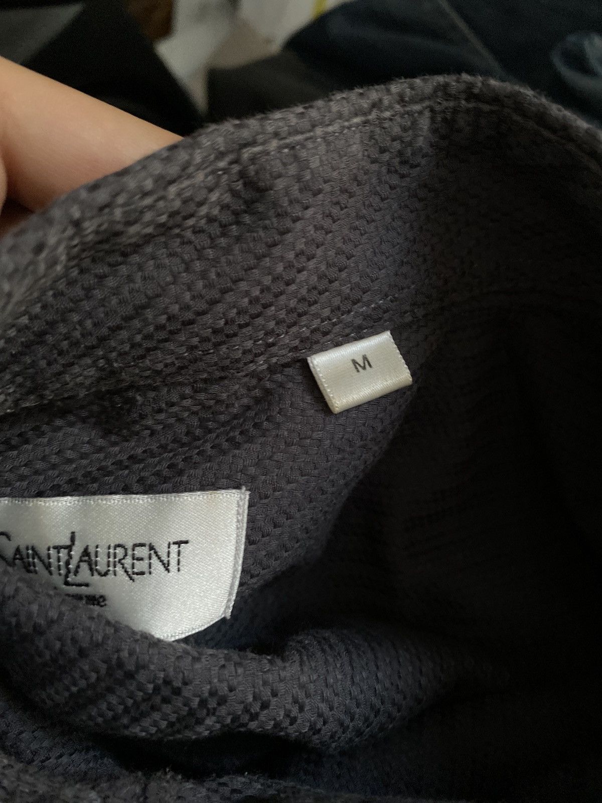 Yves Saint Laurent Carbon YSL Shirt Dark Grey Size US M / EU 48-50 / 2 - 9 Thumbnail